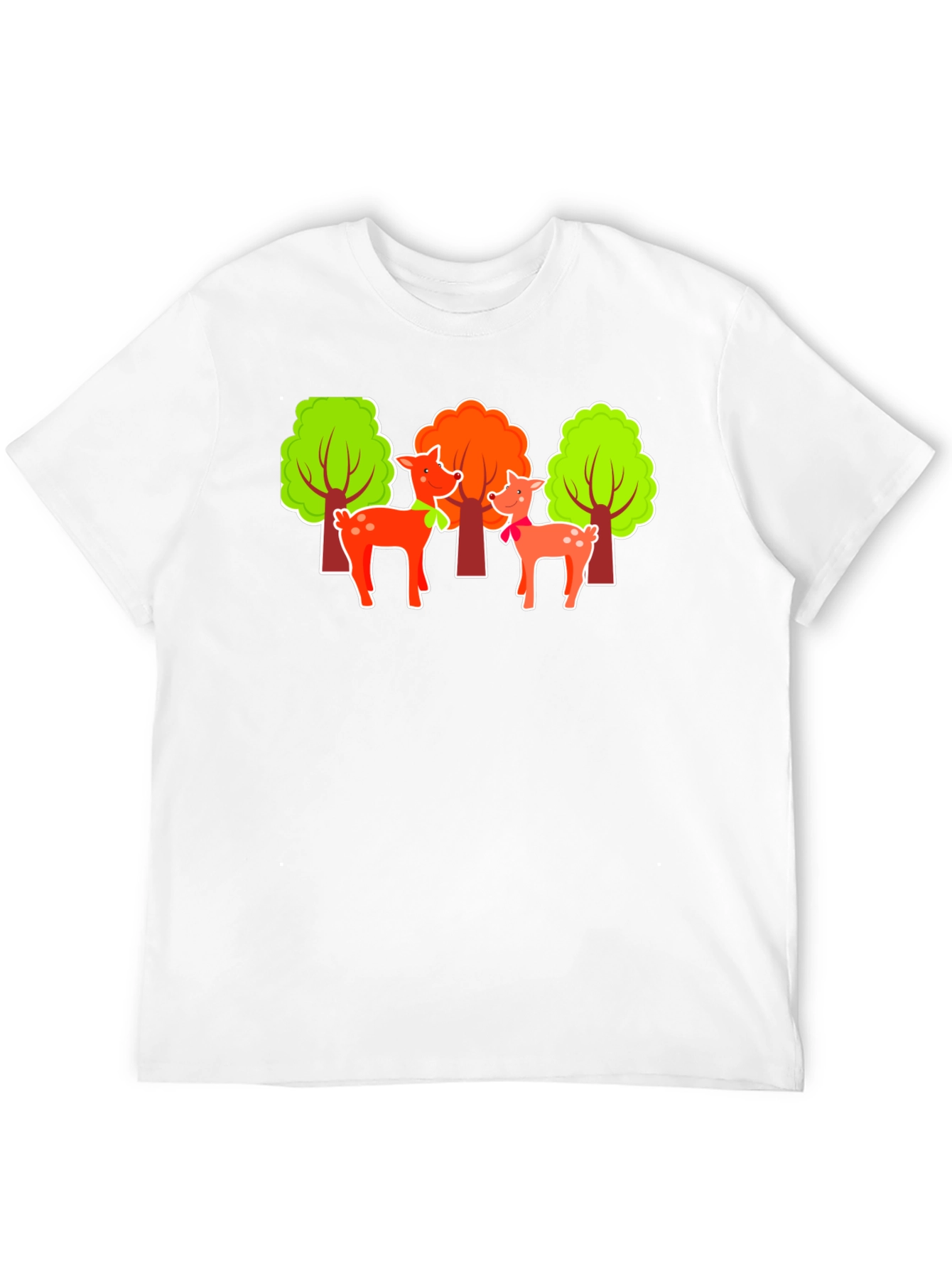 Deer & Trees Graphic Black T-Shirt