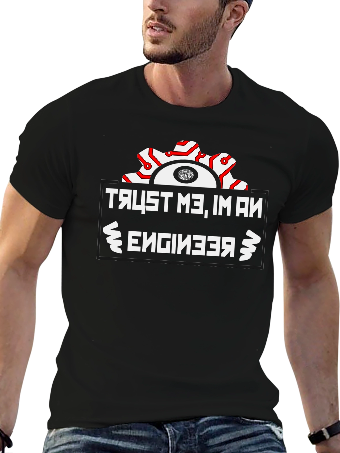 Trust Me Im An Engineer Black T-Shirt
