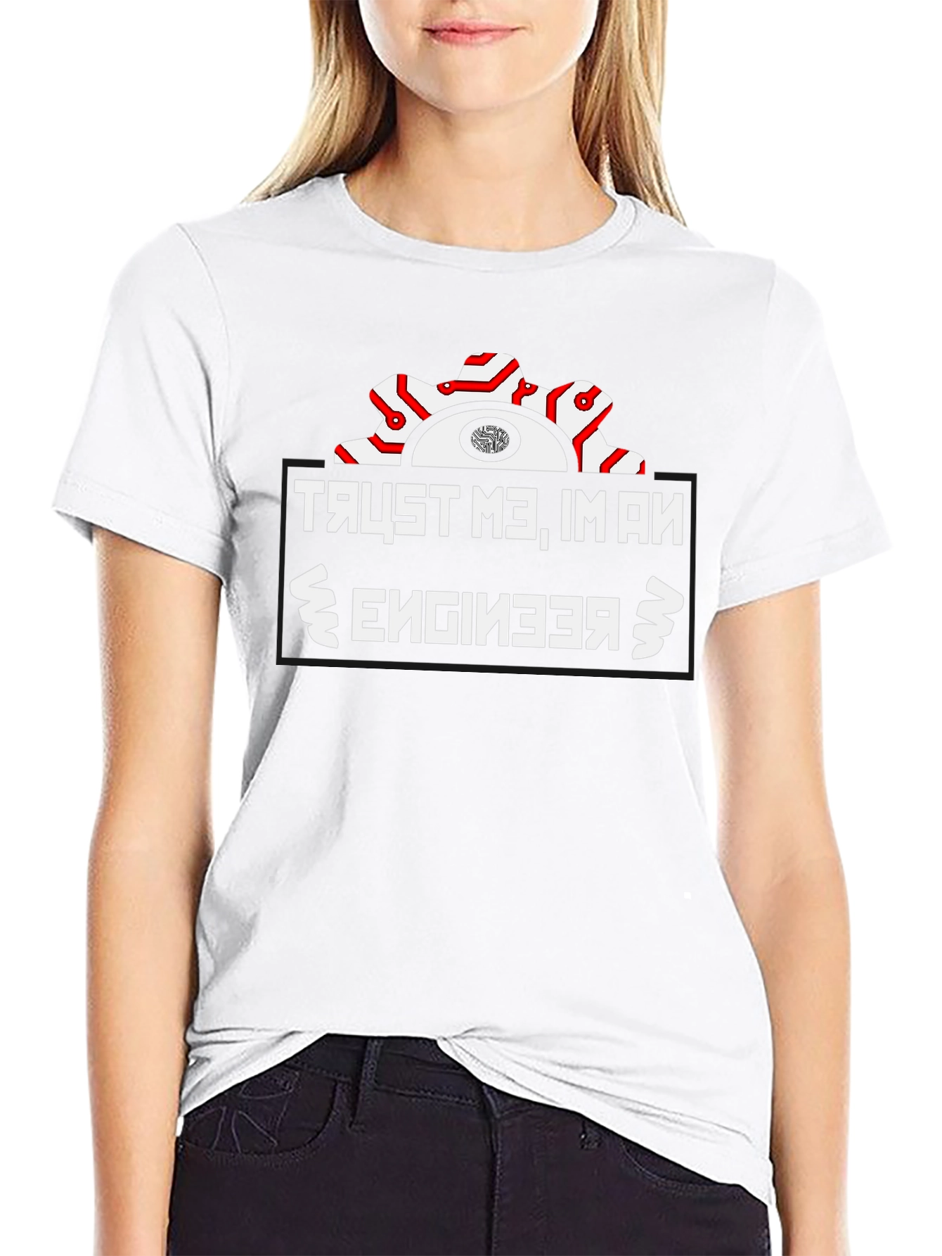 Trust Me Im An Engineer Black T-Shirt