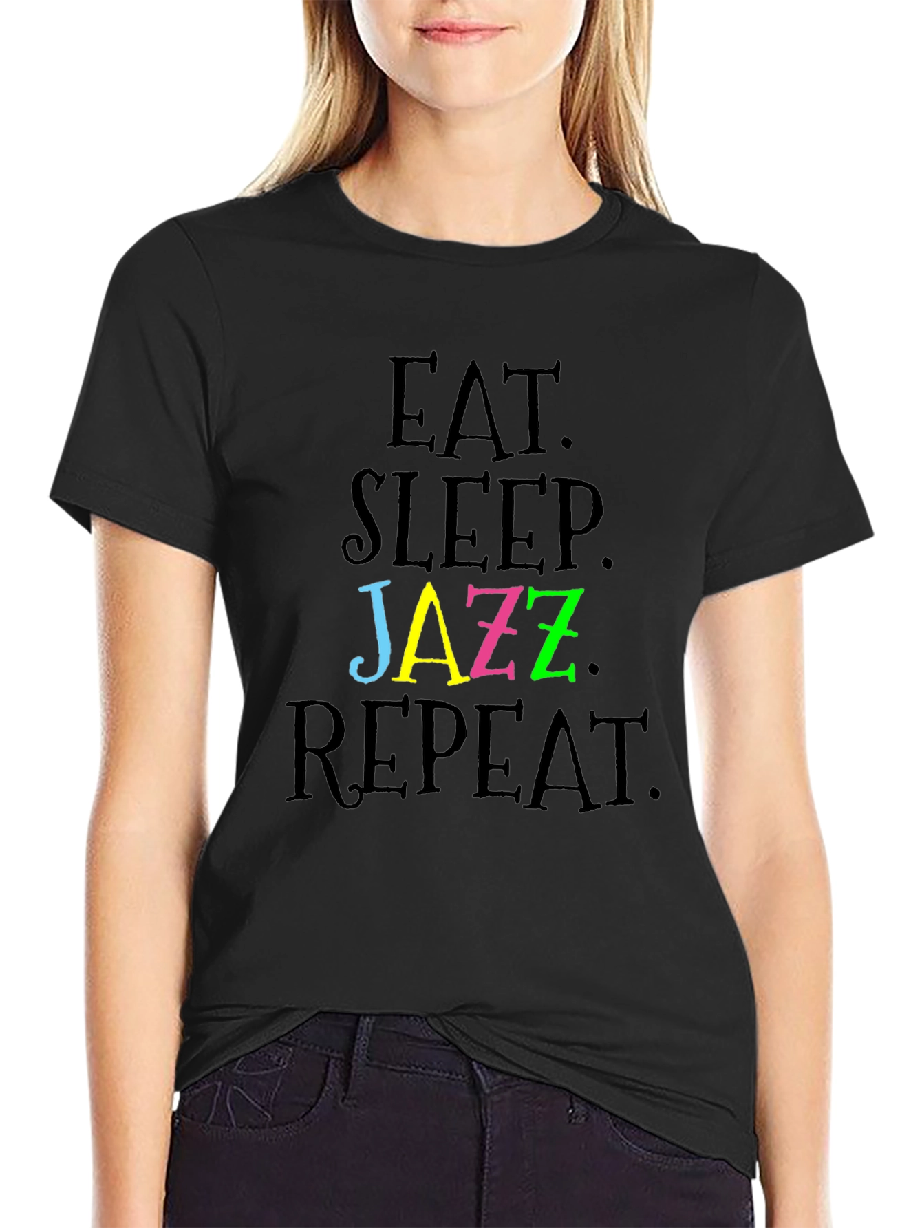Eat Sleep Jazz Repeat T-Shirt - Stylish & Fun