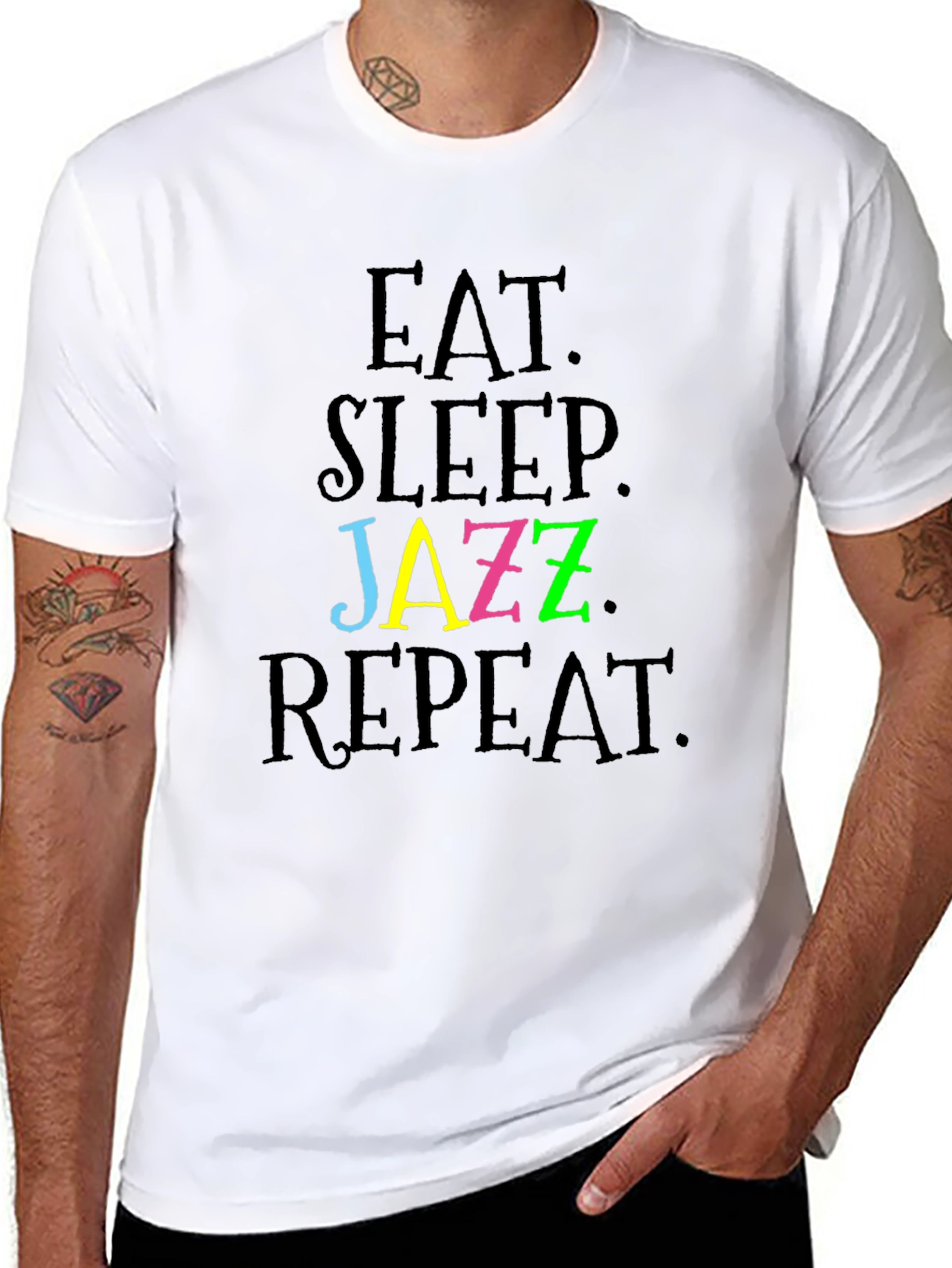 Eat Sleep Jazz Repeat T-Shirt - Stylish & Fun