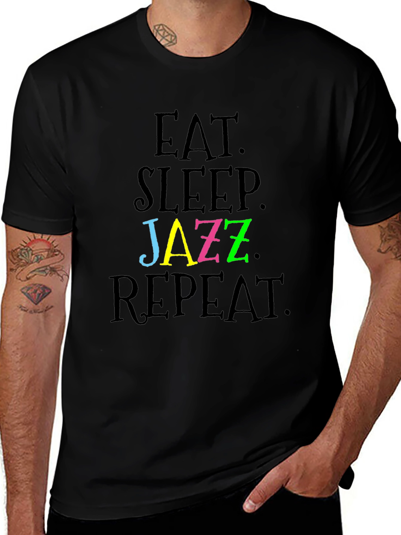 Eat Sleep Jazz Repeat T-Shirt - Stylish & Fun