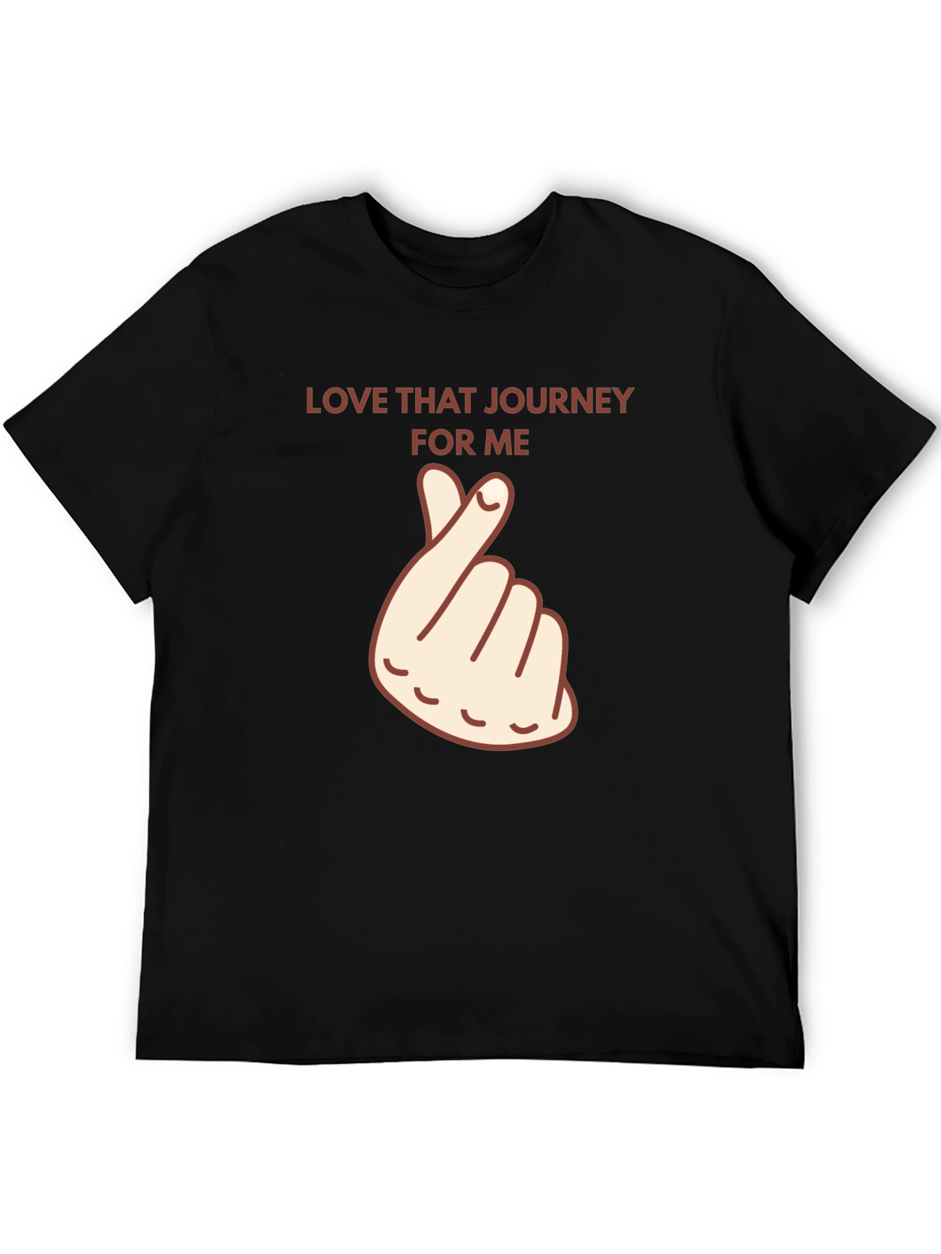 Love That Journey Heart Graphic Tee - Black
