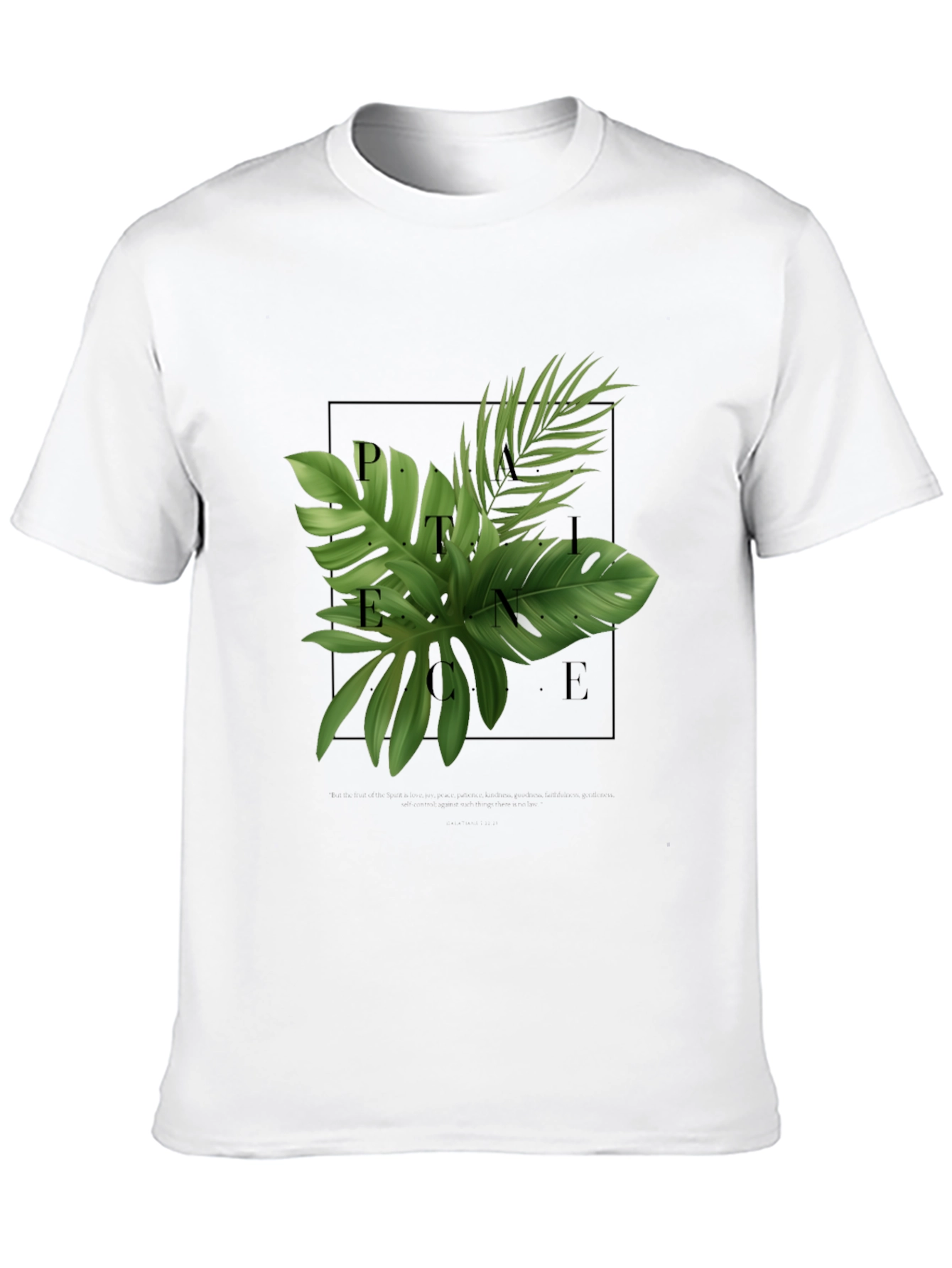 Botanical Peace Graphic Black T-Shirt