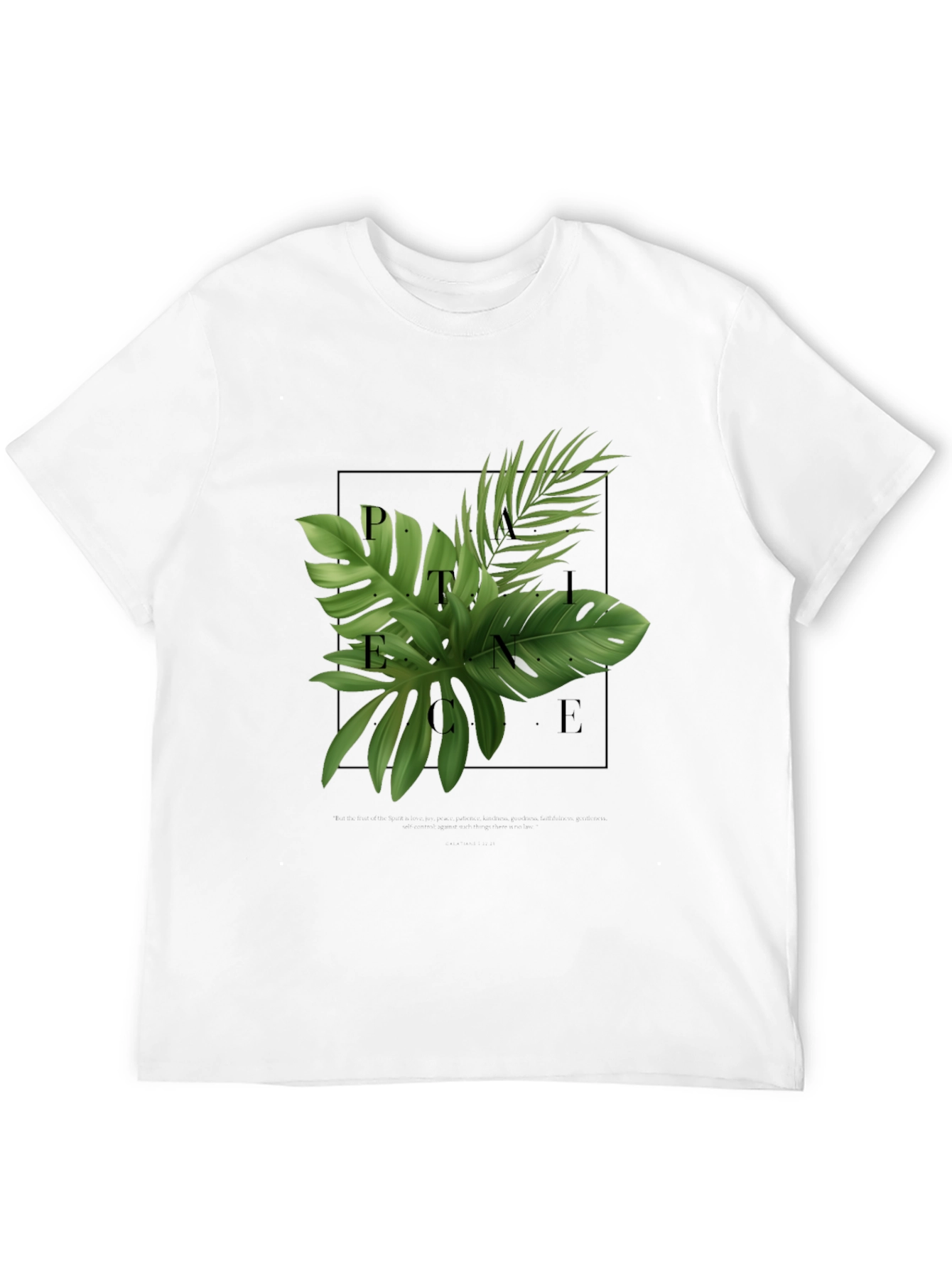 Botanical Peace Graphic Black T-Shirt