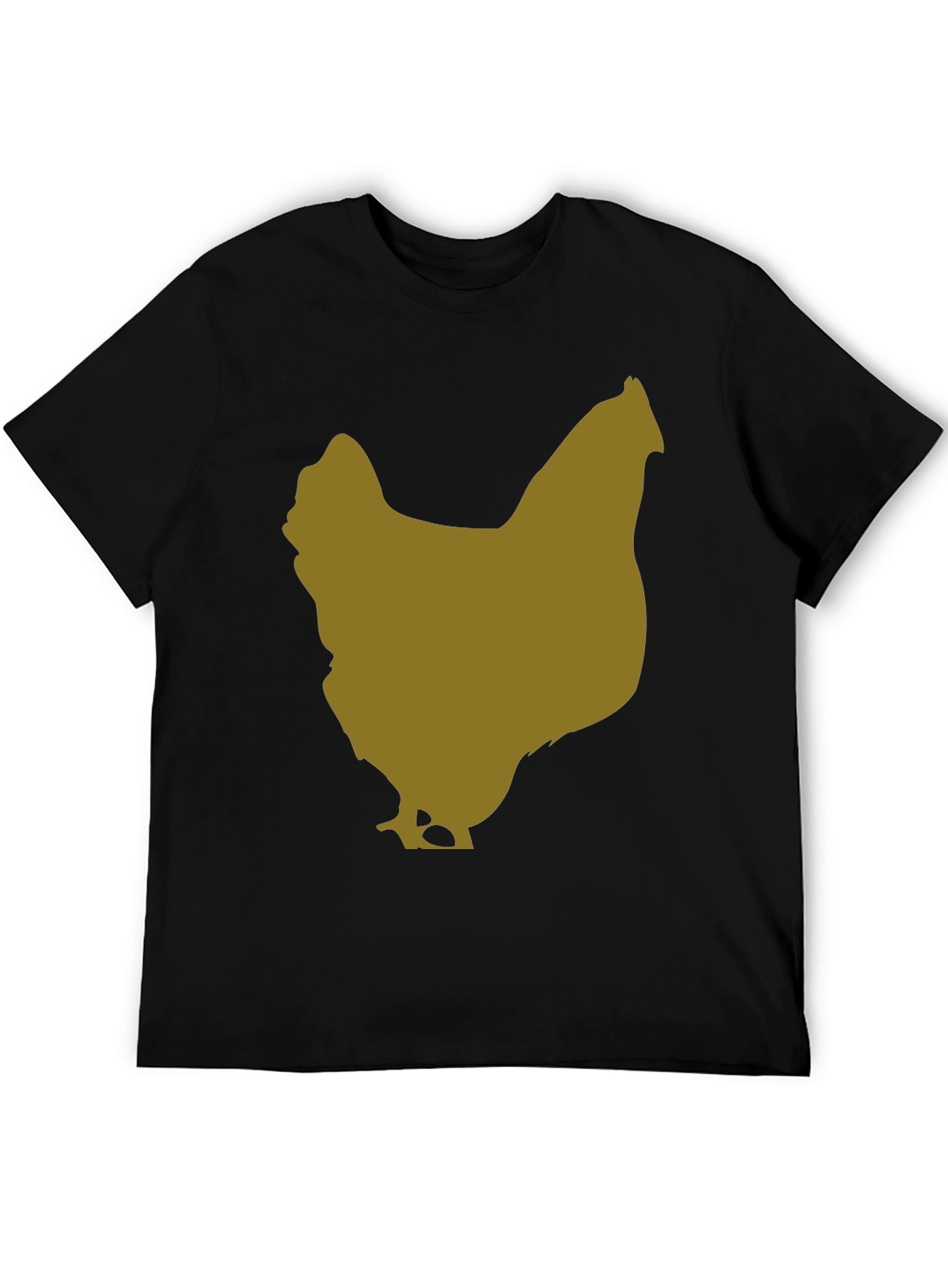 Chicken Silhouette Tee - Black Cotton Blend