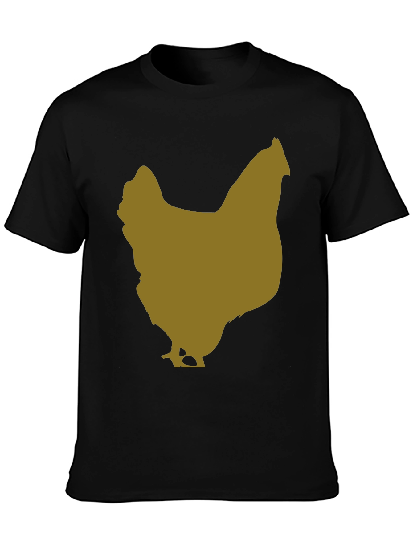 Chicken Silhouette Tee - Black Cotton Blend