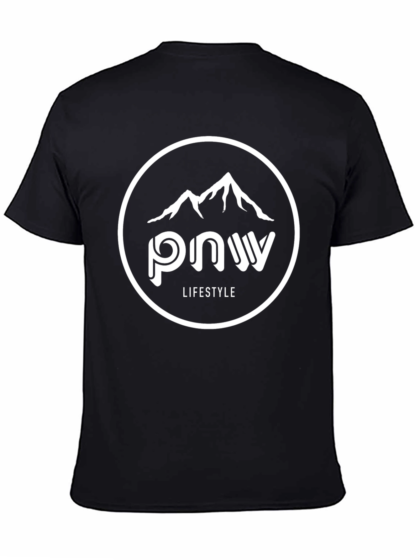 PNW Lifestyle Black Graphic T-Shirt