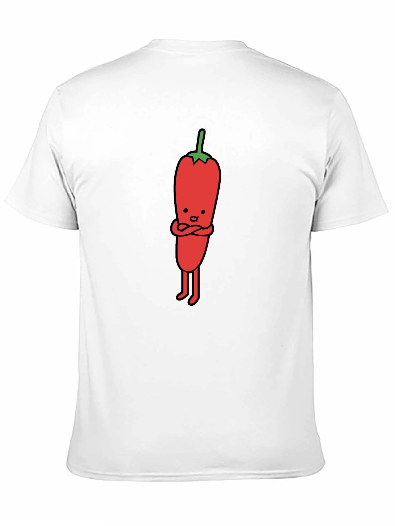 Cartoon Chili Pepper Black T-Shirt