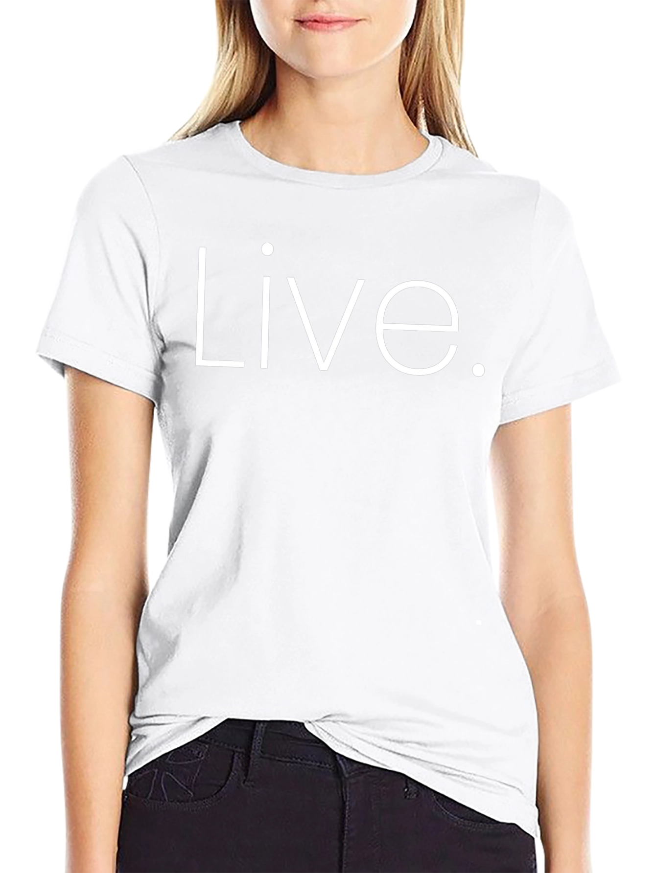 Live. Black T-Shirt - Minimalist Statement Tee