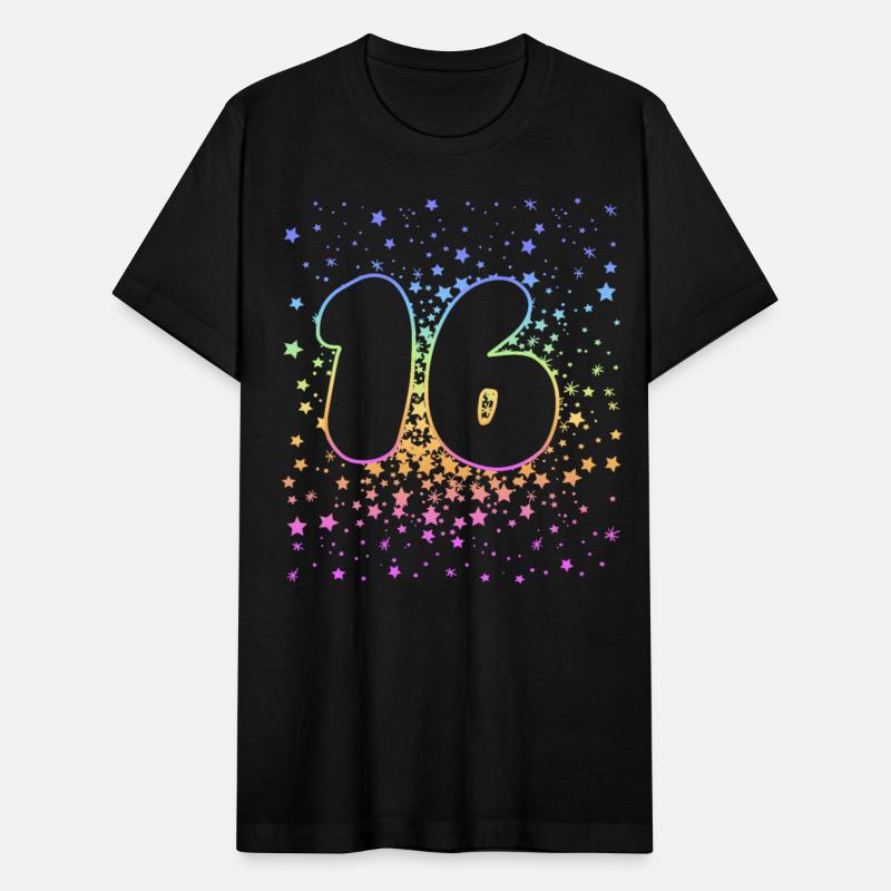 16th Birthday Stars Themed Colorful Birthday