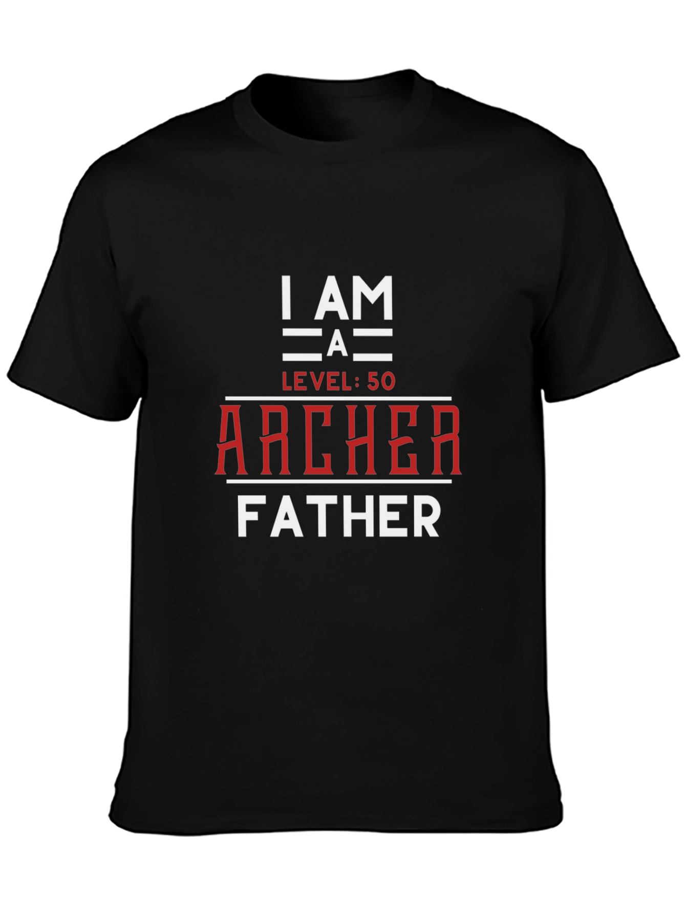 Archer Father Level 50 T-Shirt - Black