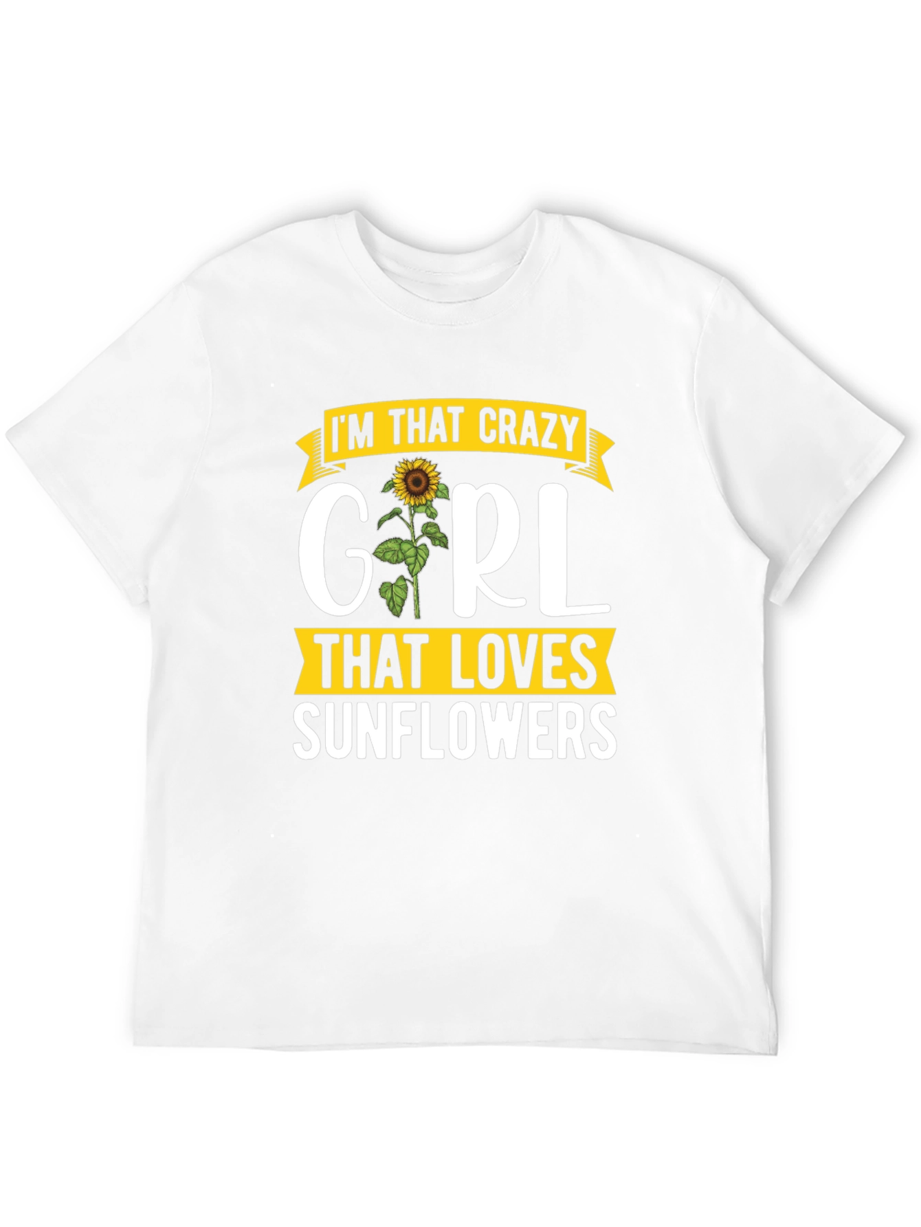 Crazy Girl Sunflower Graphic Tee