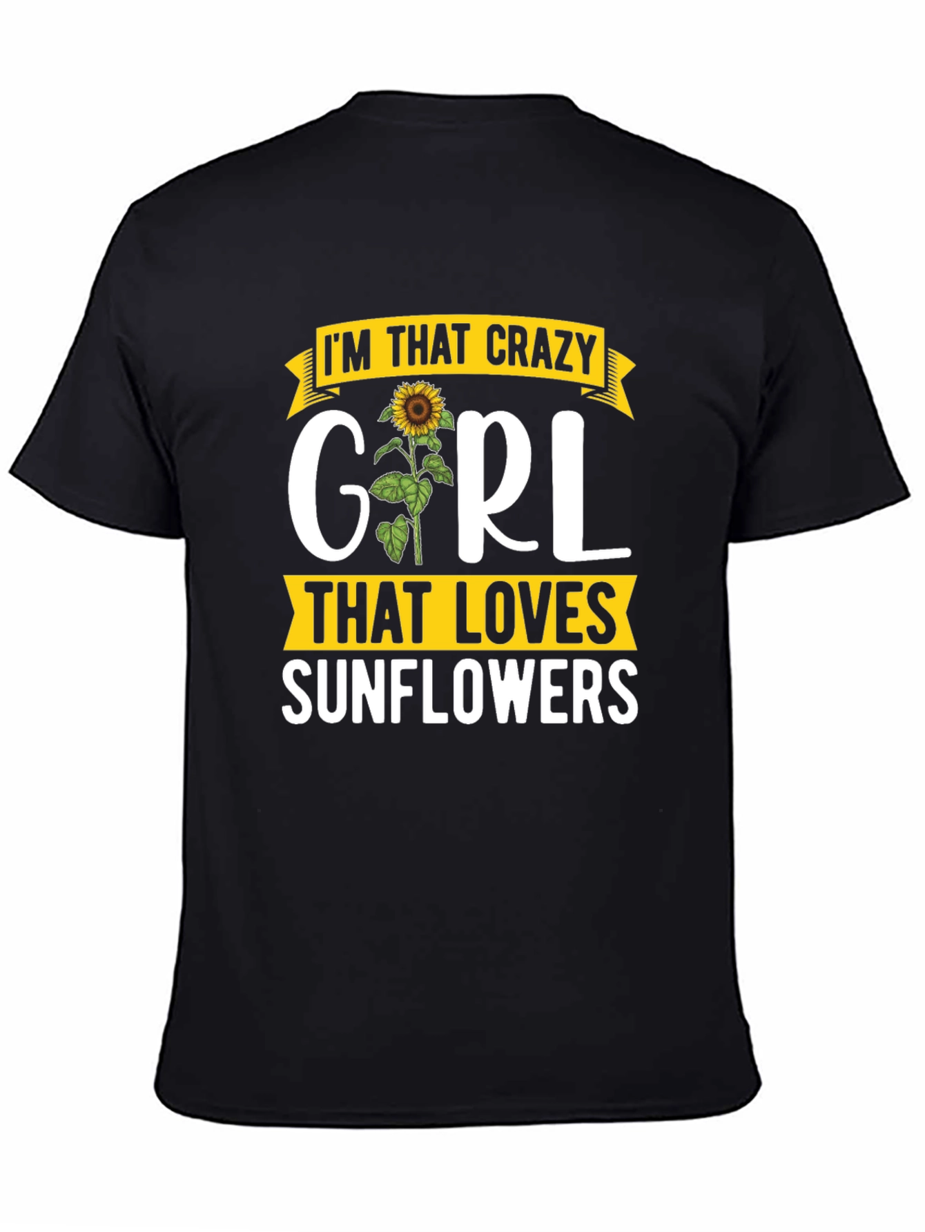 Crazy Girl Sunflower Graphic Tee