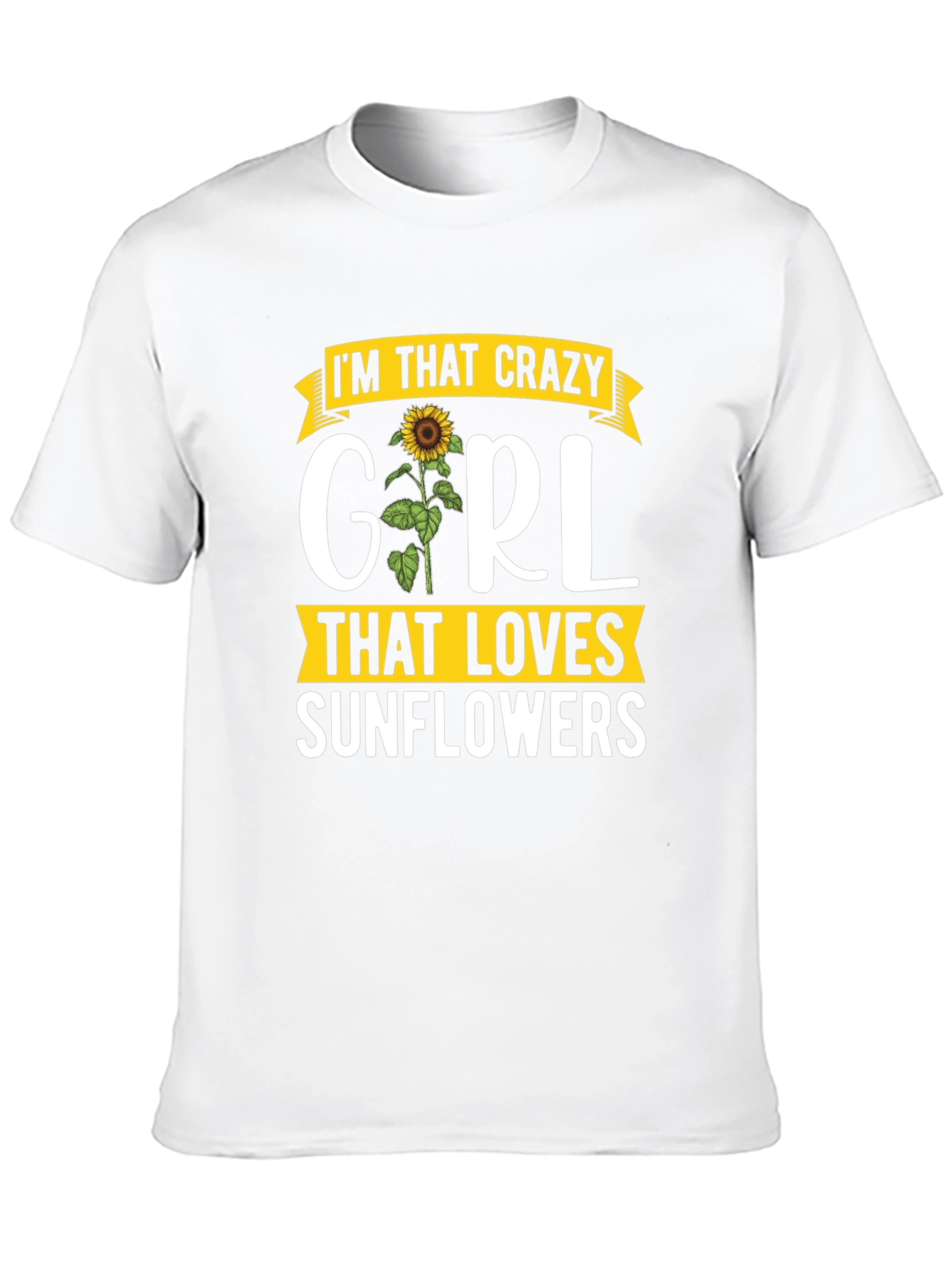 Crazy Girl Sunflower Graphic Tee