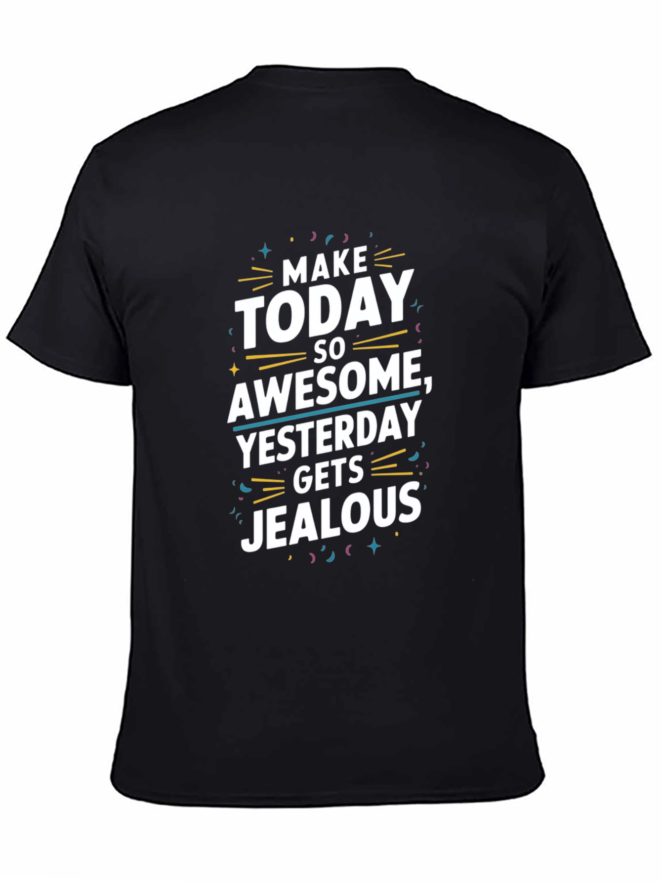 Awesome Today Graphic Tee -  Black Cotton T-Shirt