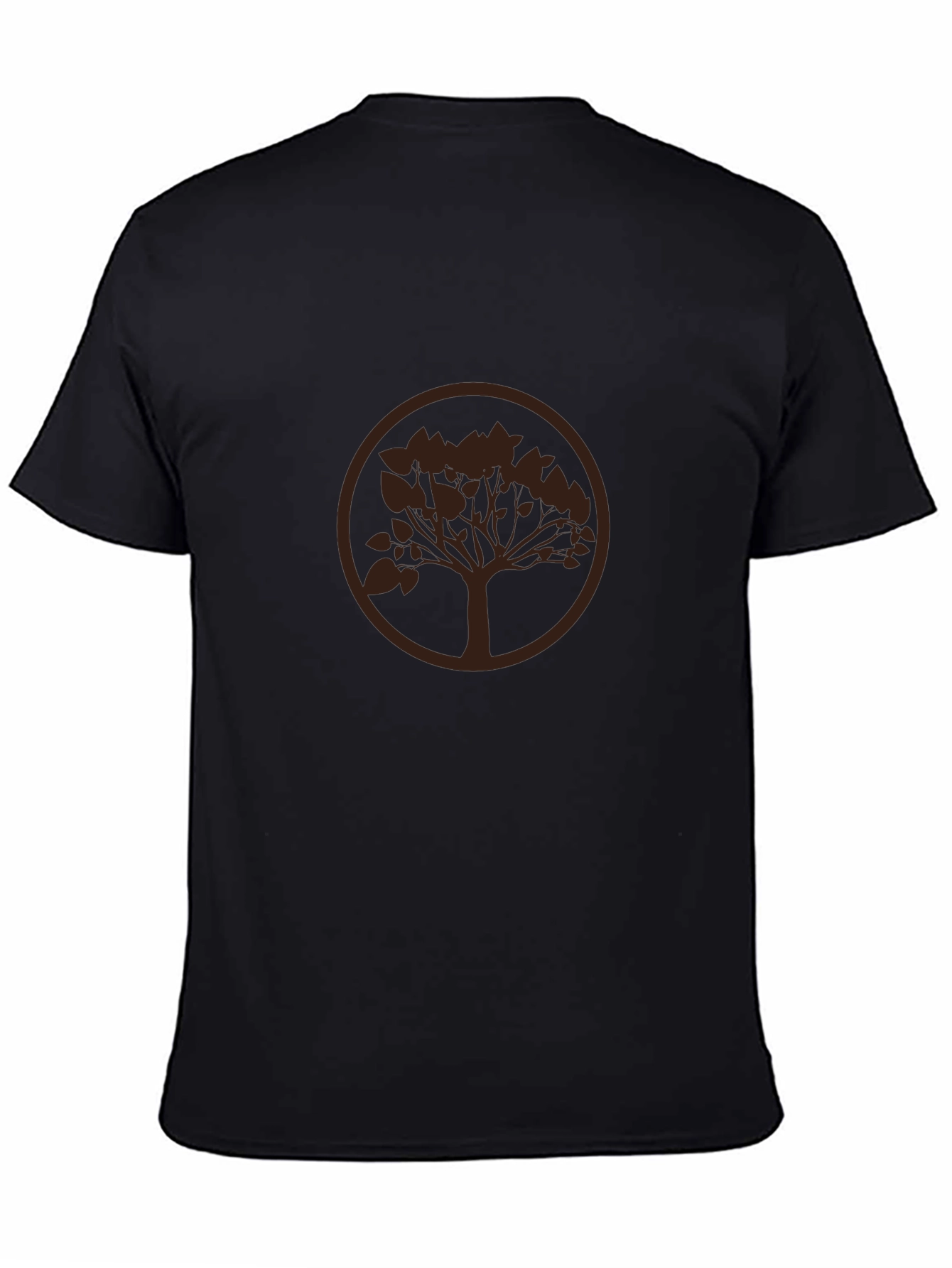 Nature Tree Graphic Tee - Black Casual T-Shirt