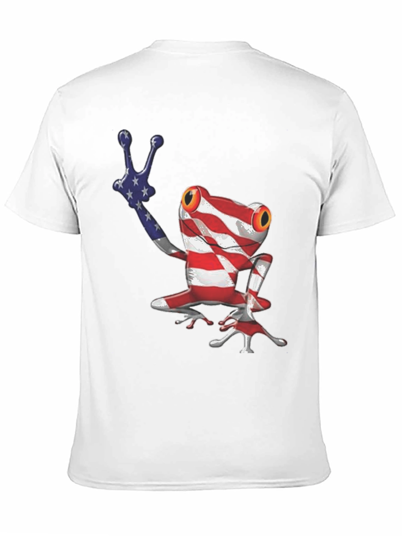 Patriotic Frog T-Shirt - American Flag Design