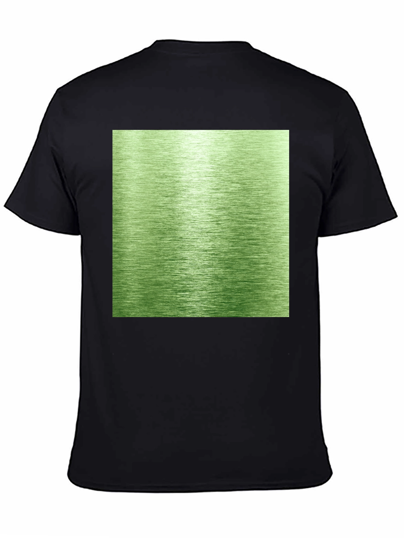 Modern Green Brushed Metal Graphic Tee - Black