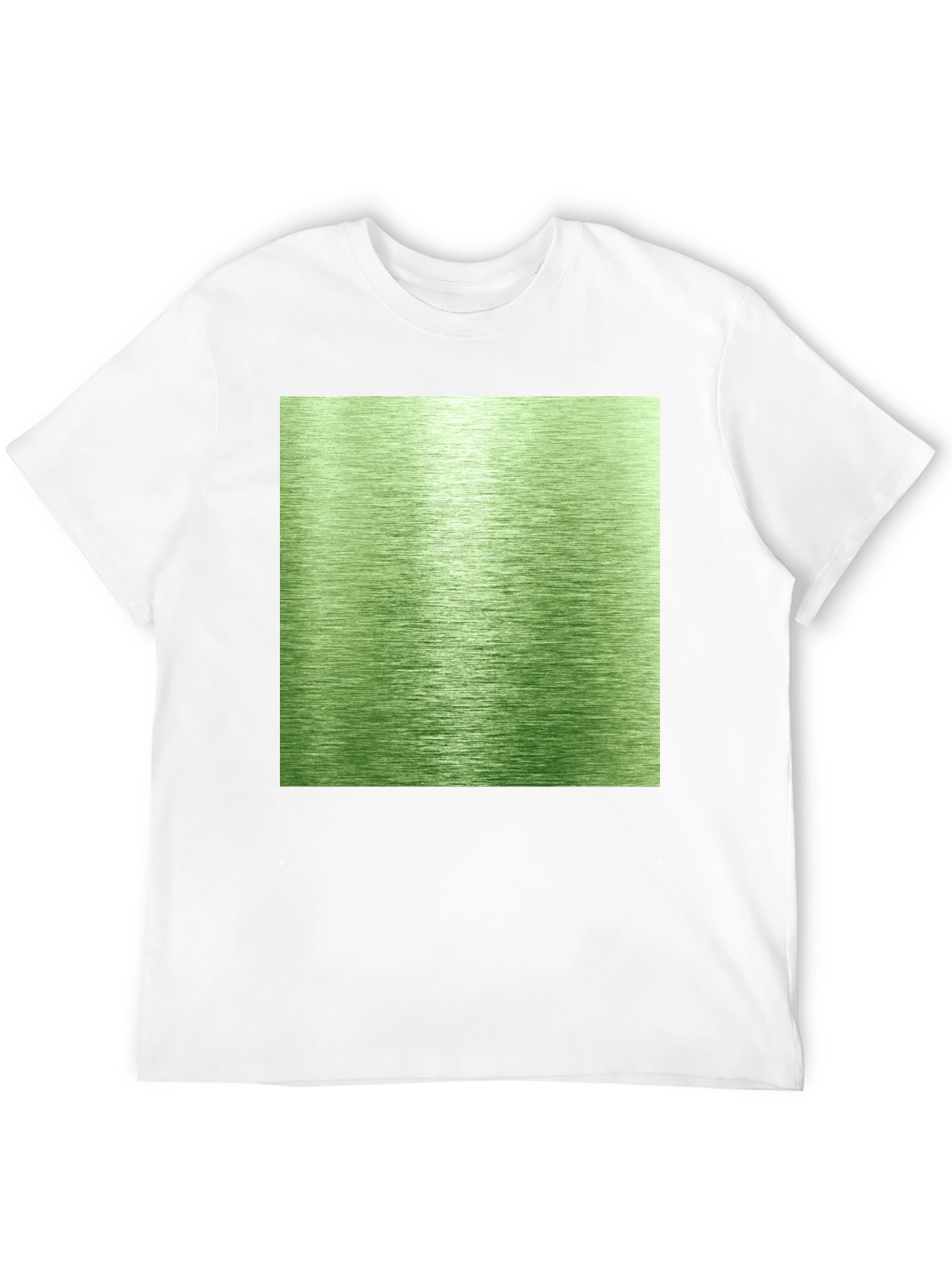 Modern Green Brushed Metal Graphic Tee - Black