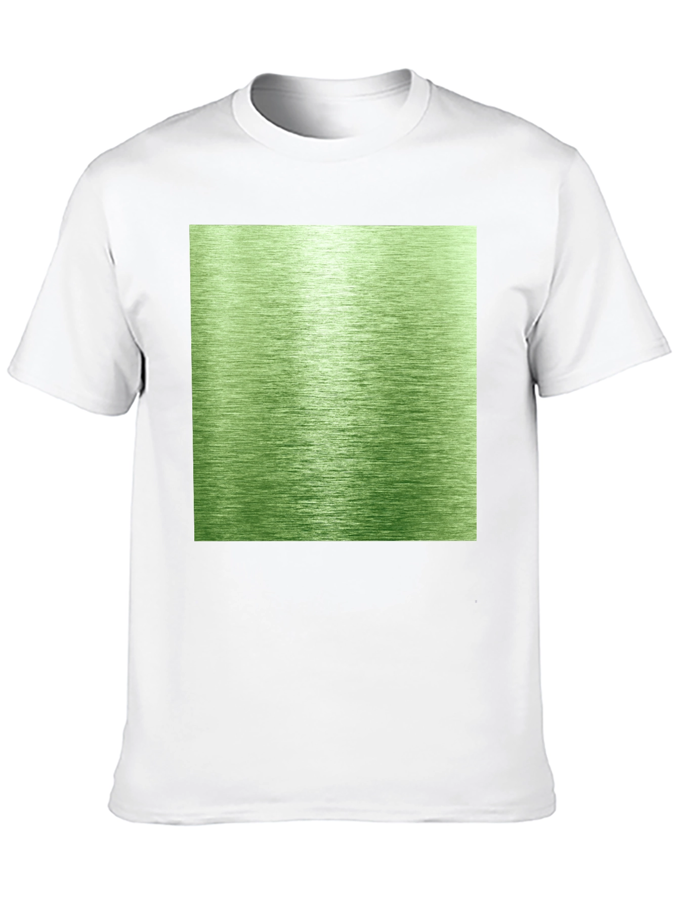 Modern Green Brushed Metal Graphic Tee - Black