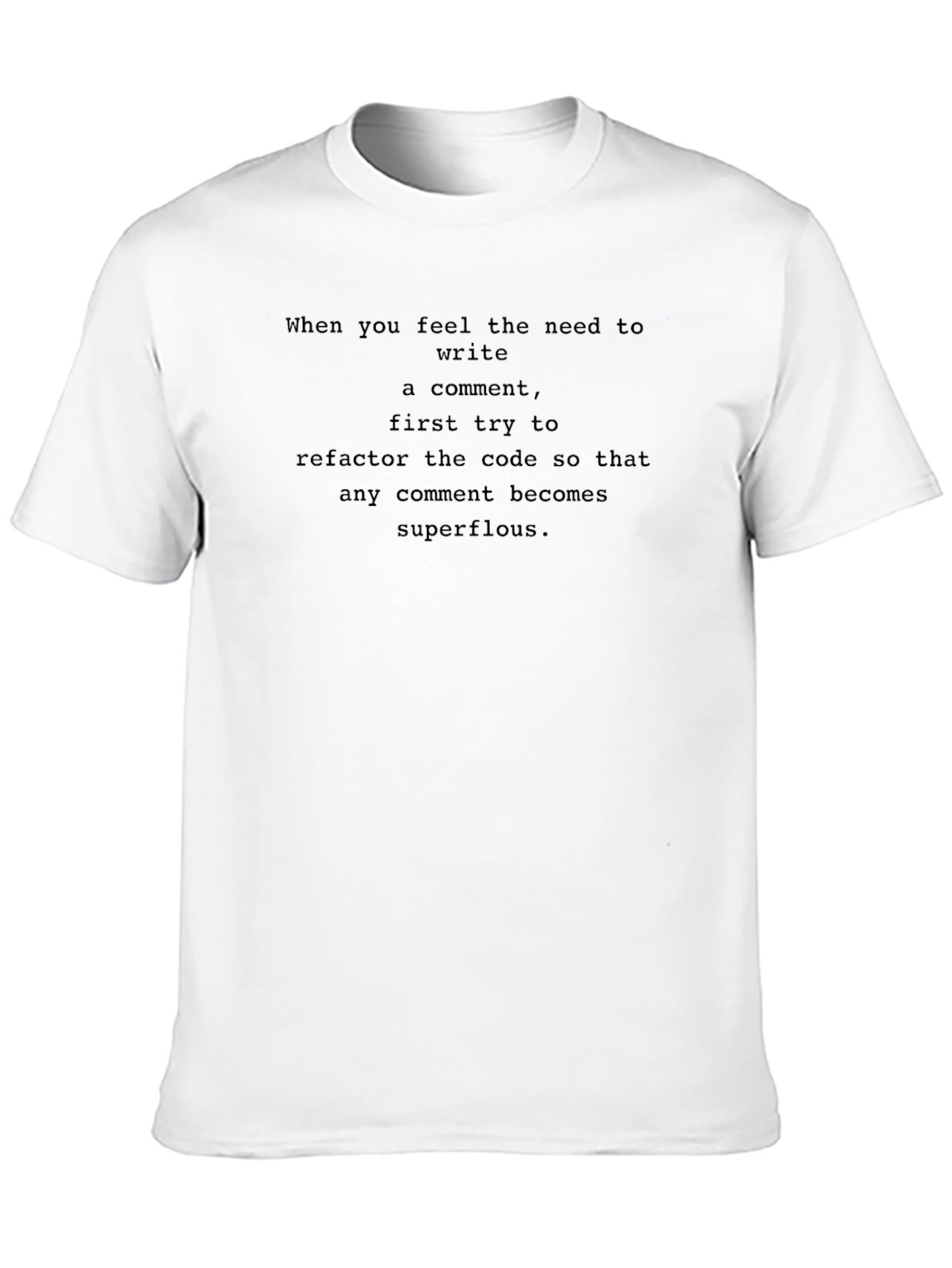 Coder Refactor Black T-Shirt - Programmer Humor