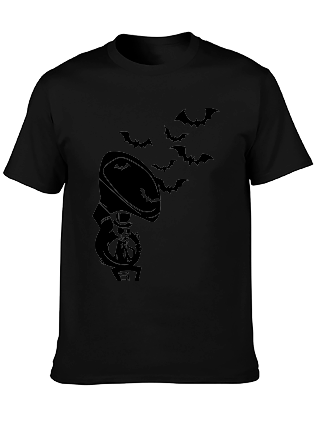 Skull Gramophone Bat Graphic Tee