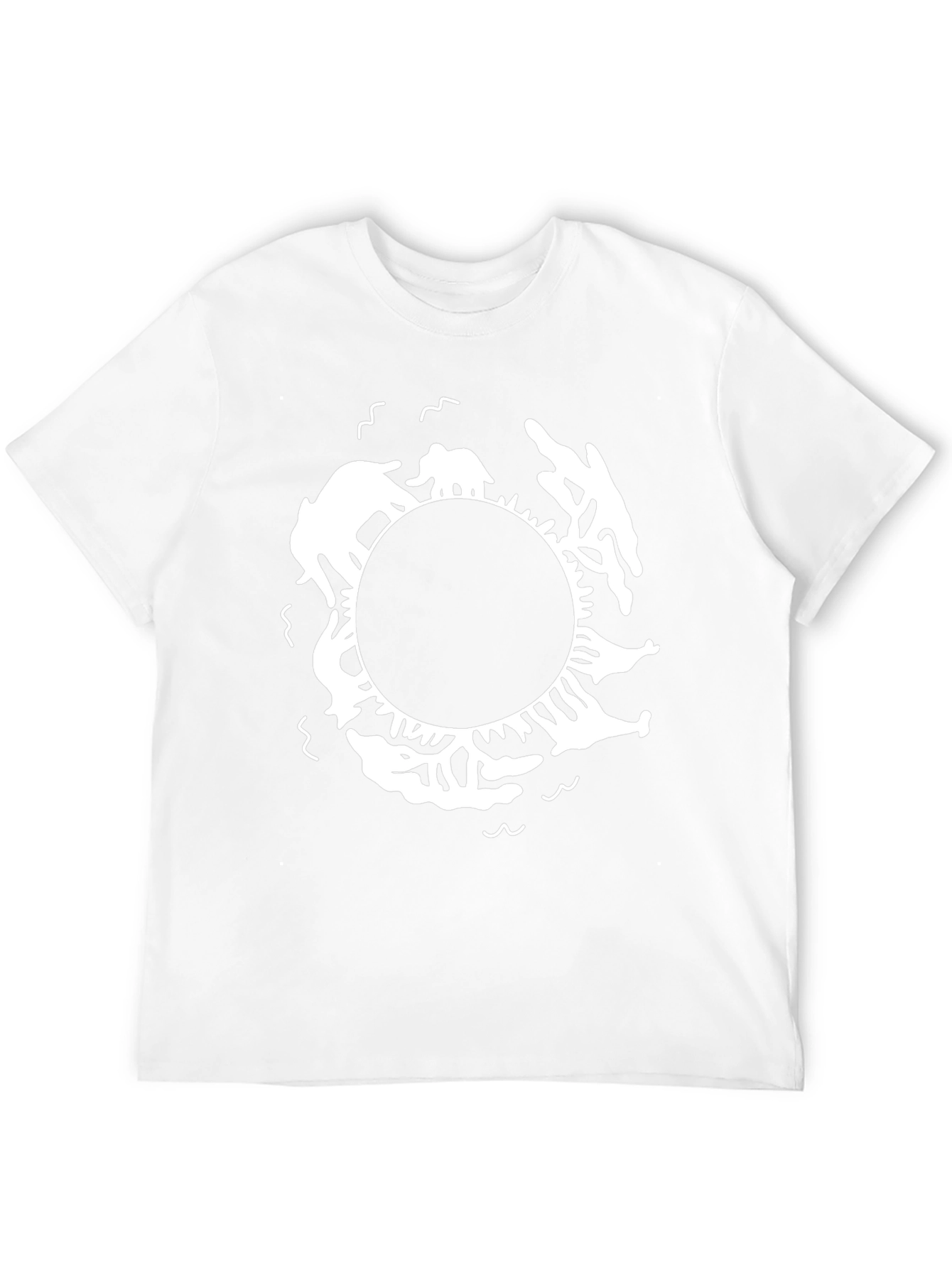 Elephant and Dolphin Circle Graphic Tee