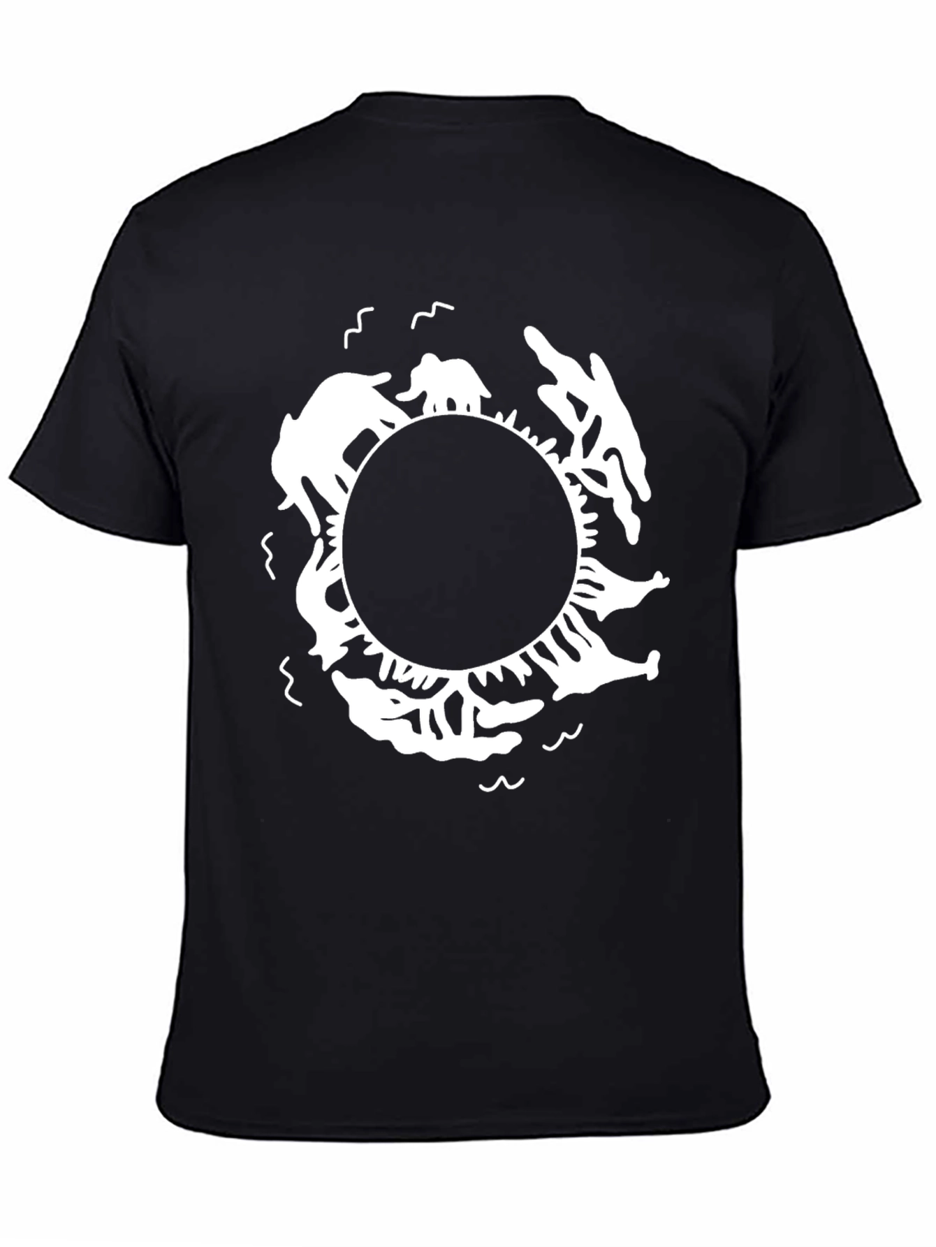 Elephant and Dolphin Circle Graphic Tee