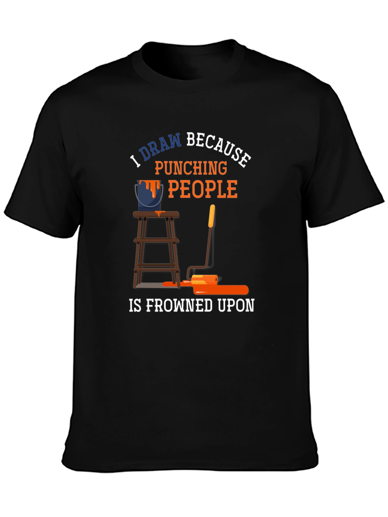 I Draw Because Punching People T-Shirt