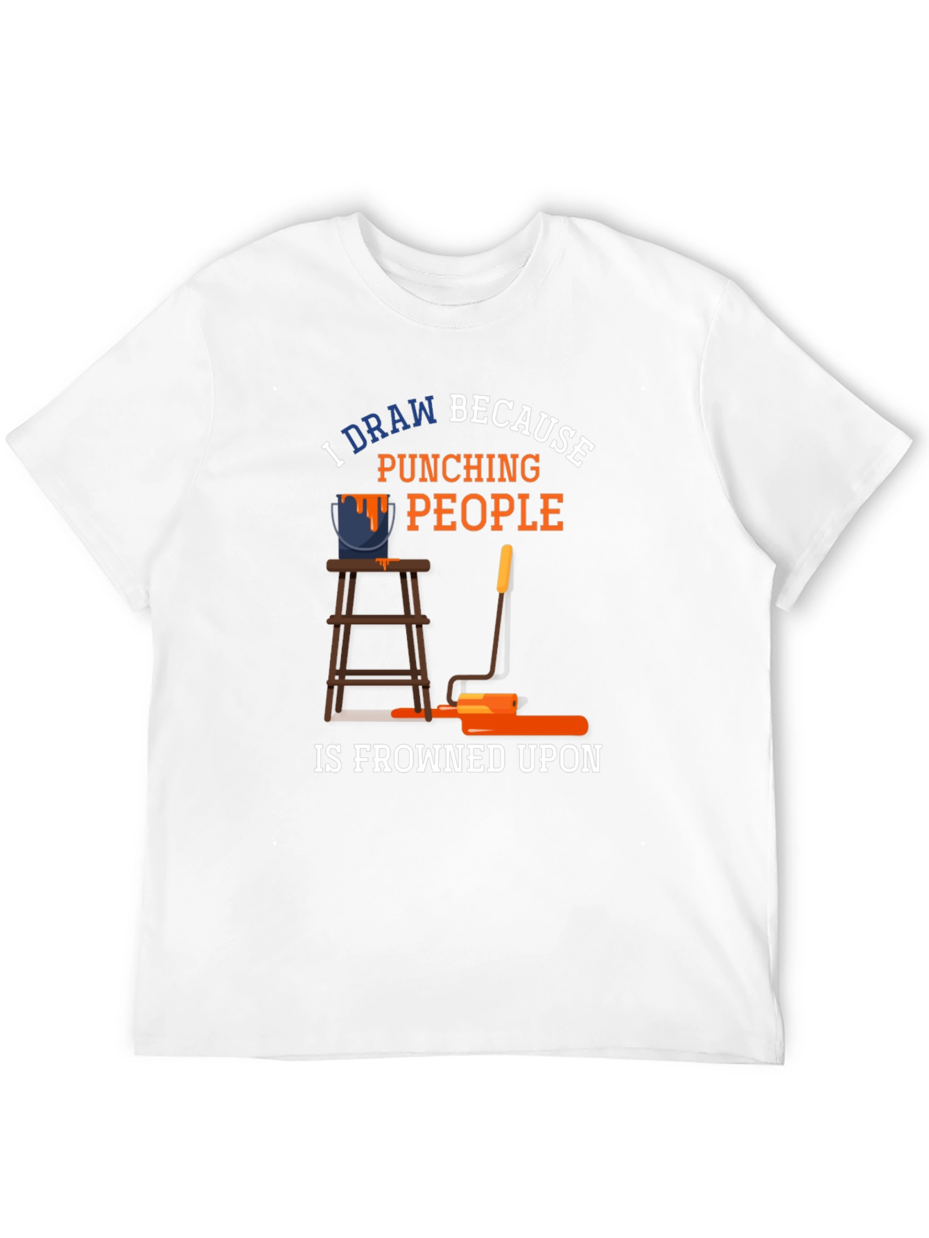 I Draw Because Punching People T-Shirt