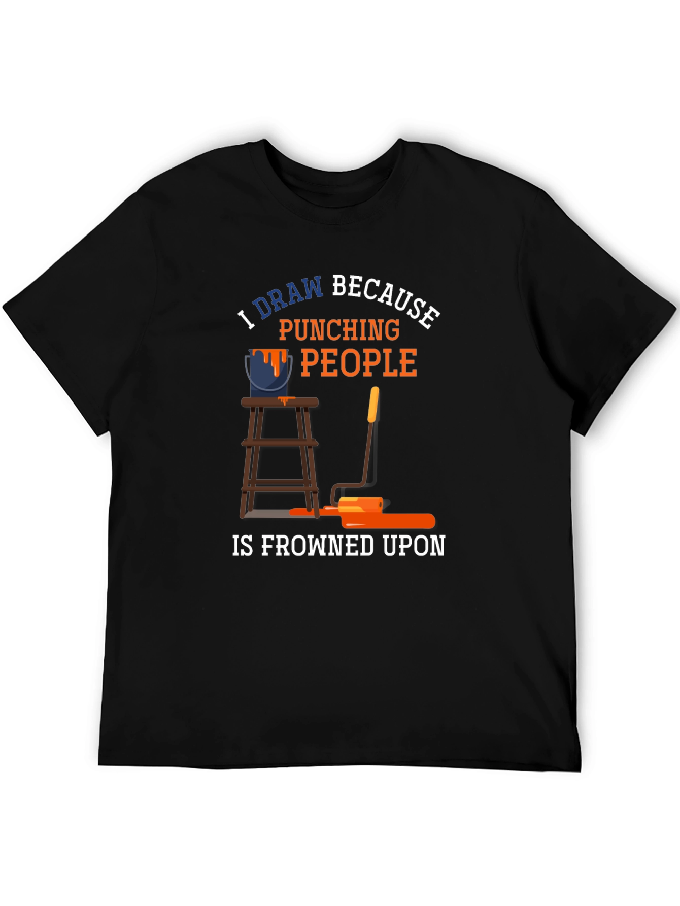 I Draw Because Punching People T-Shirt