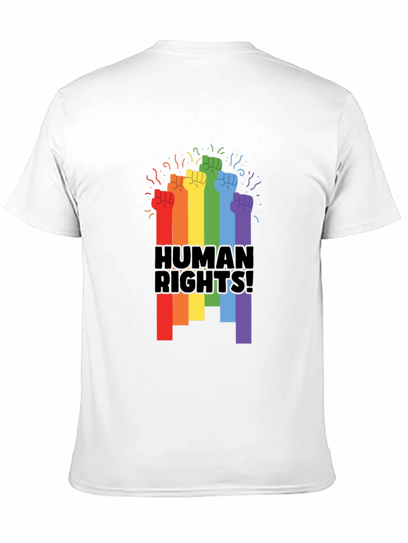 Human Rights Pride Fist Black T-Shirt