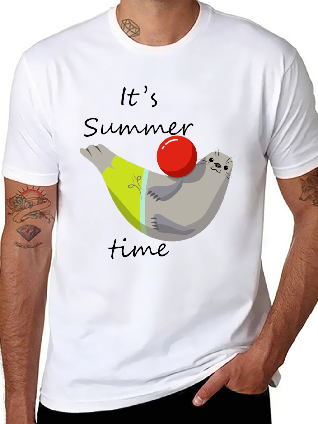Summer Seal T-Shirt - Its Summer Time Tee