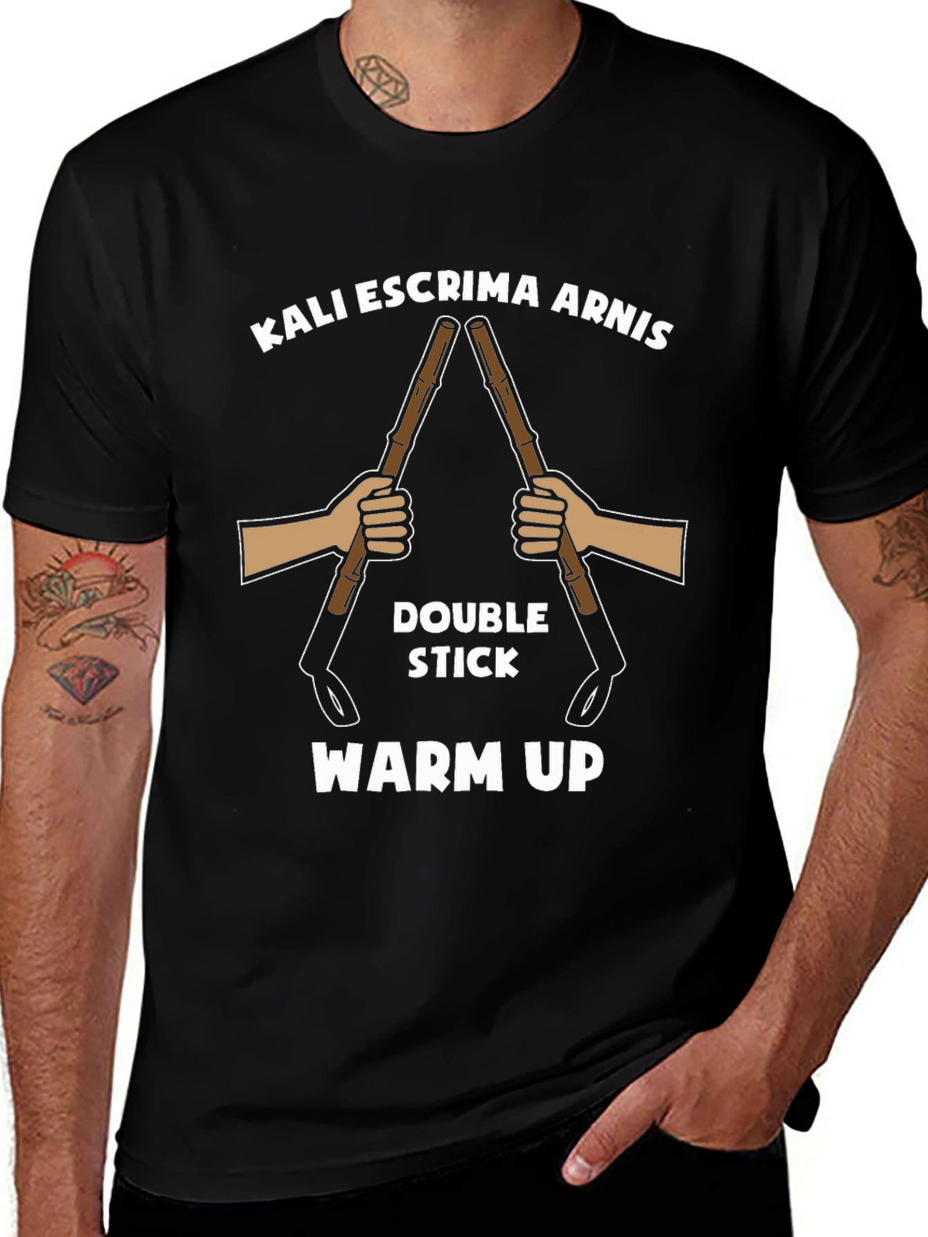 Kali Escrima Arnis Double Stick Warm Up T-Shirt