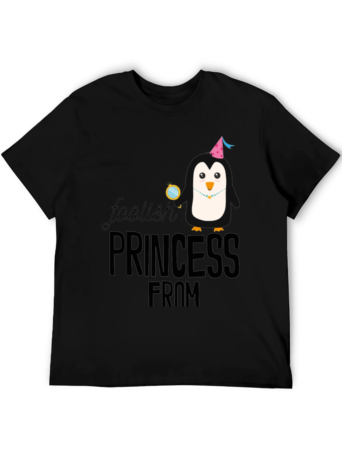 Penguin Princess Black T-Shirt