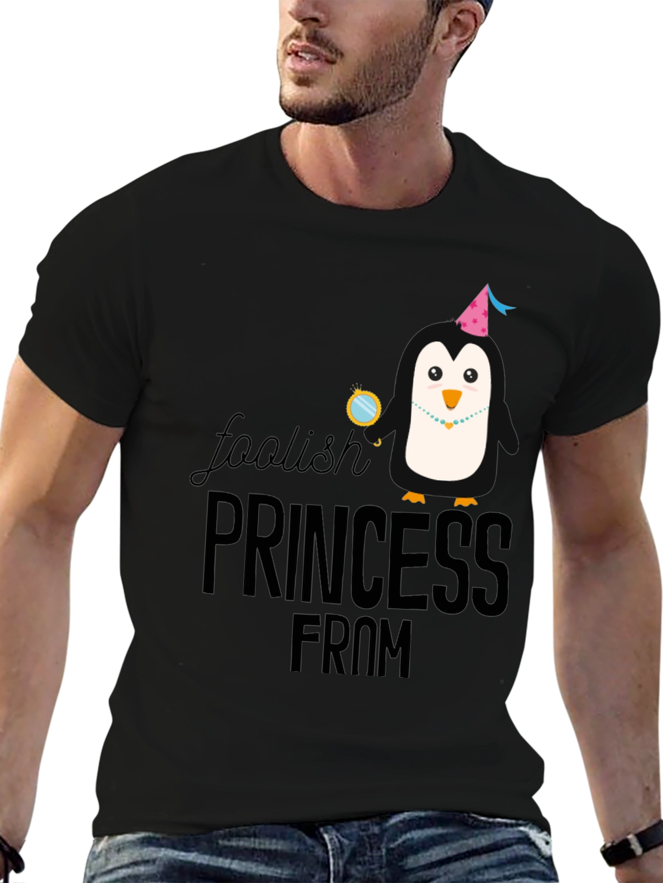 Penguin Princess Black T-Shirt