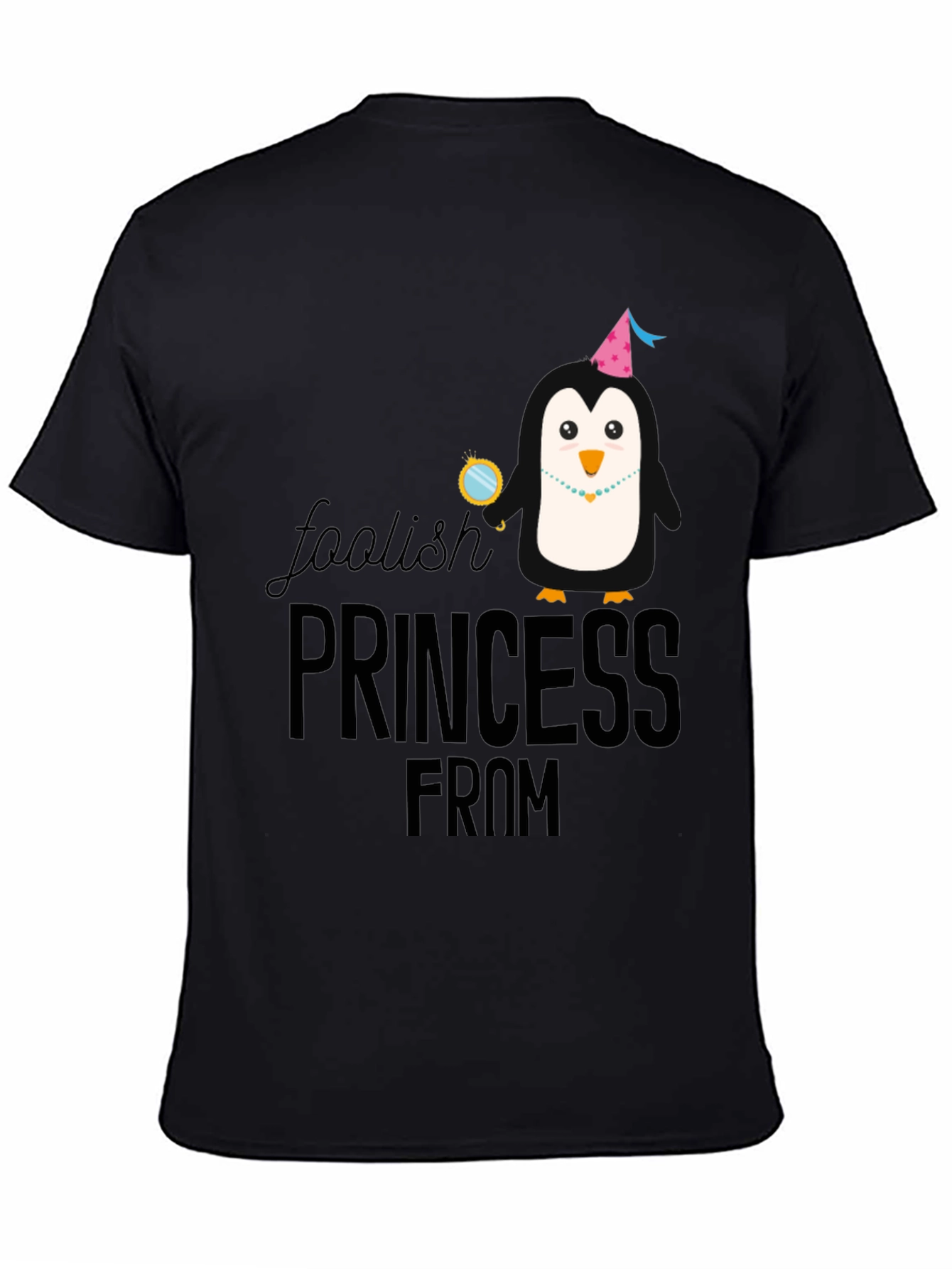 Penguin Princess Black T-Shirt