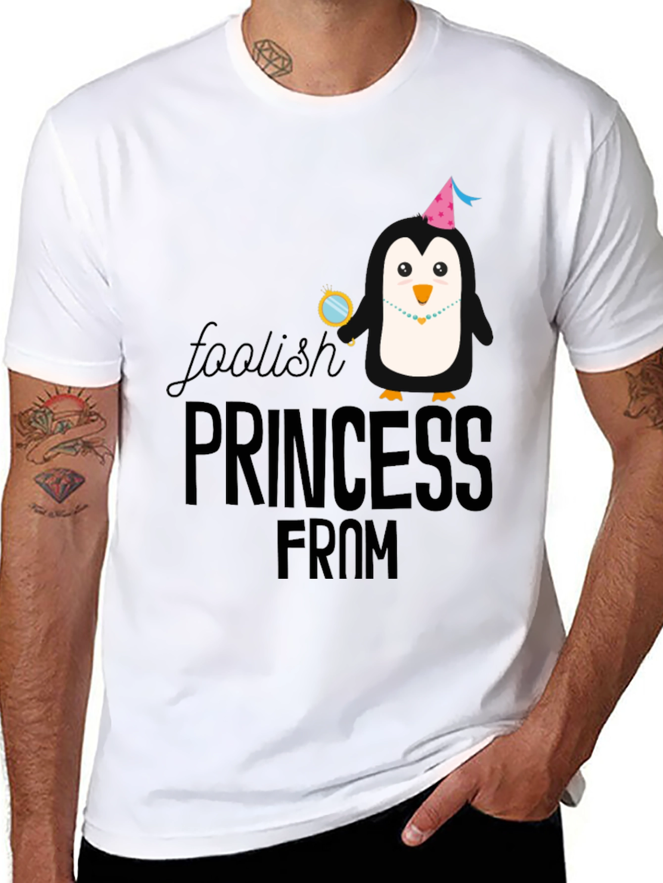 Penguin Princess Black T-Shirt