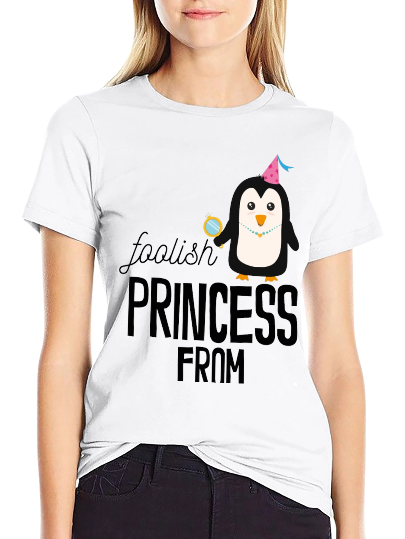 Penguin Princess Black T-Shirt