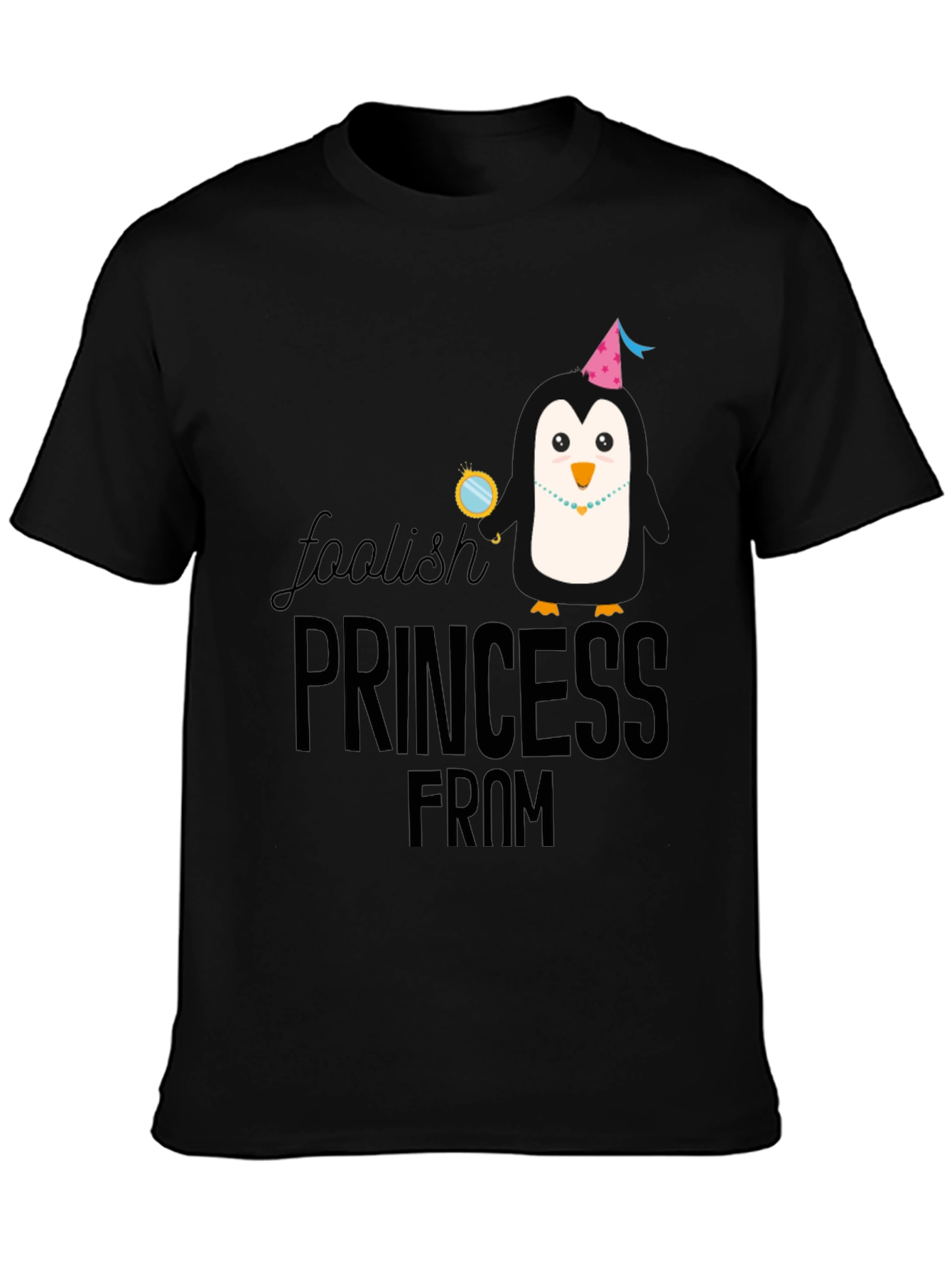 Penguin Princess Black T-Shirt