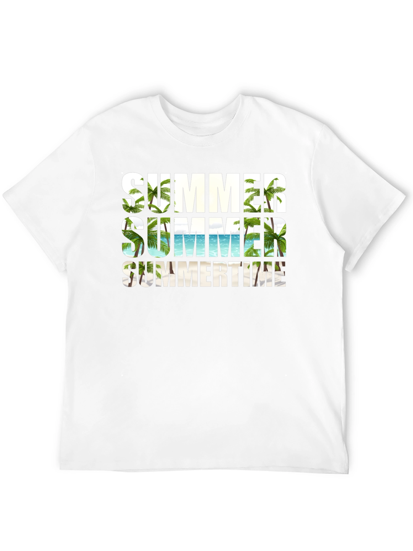 Summer Summertime Graphic Black T-Shirt