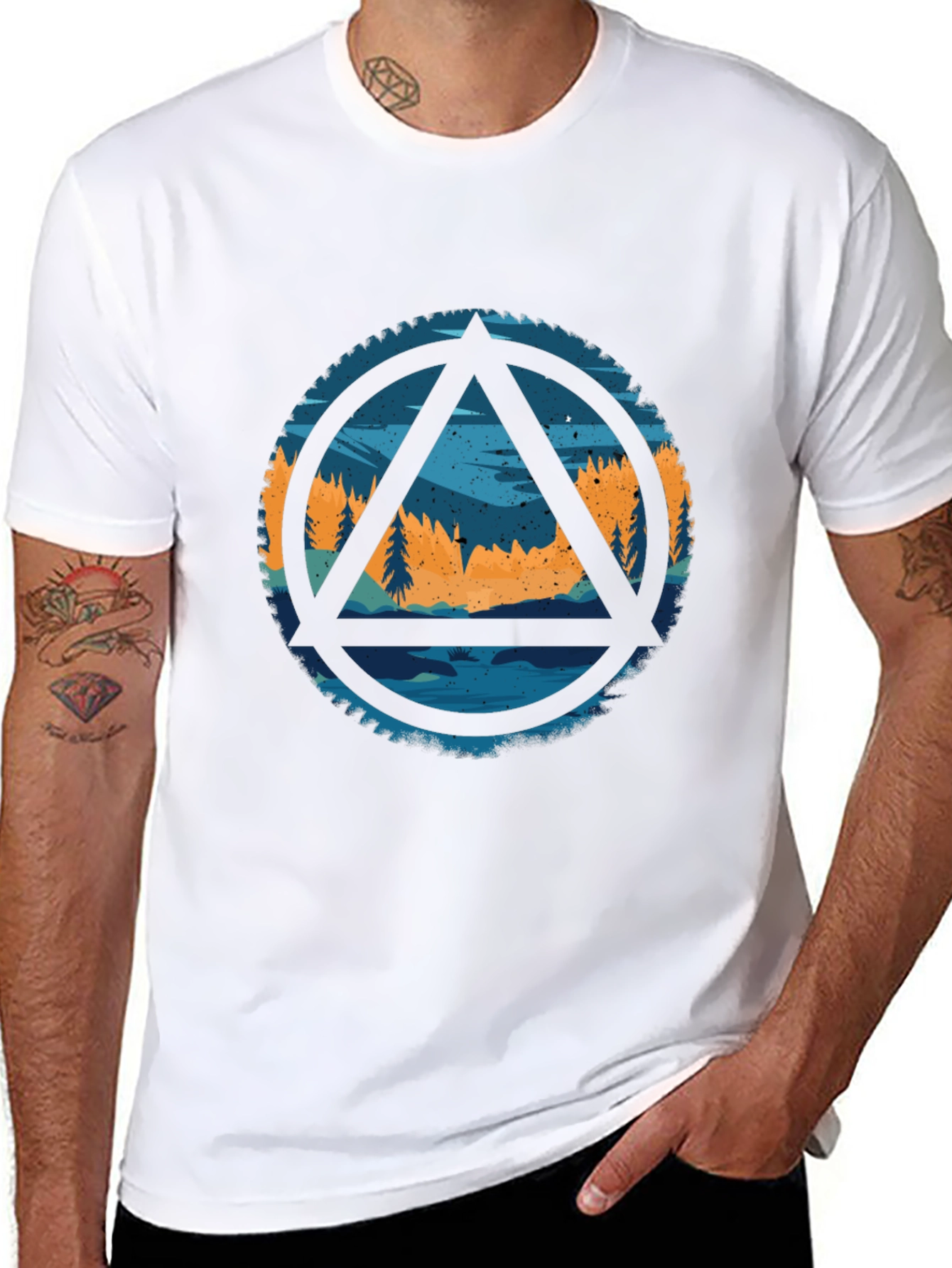 Nature Graphic T-Shirt - Mens Black Tee