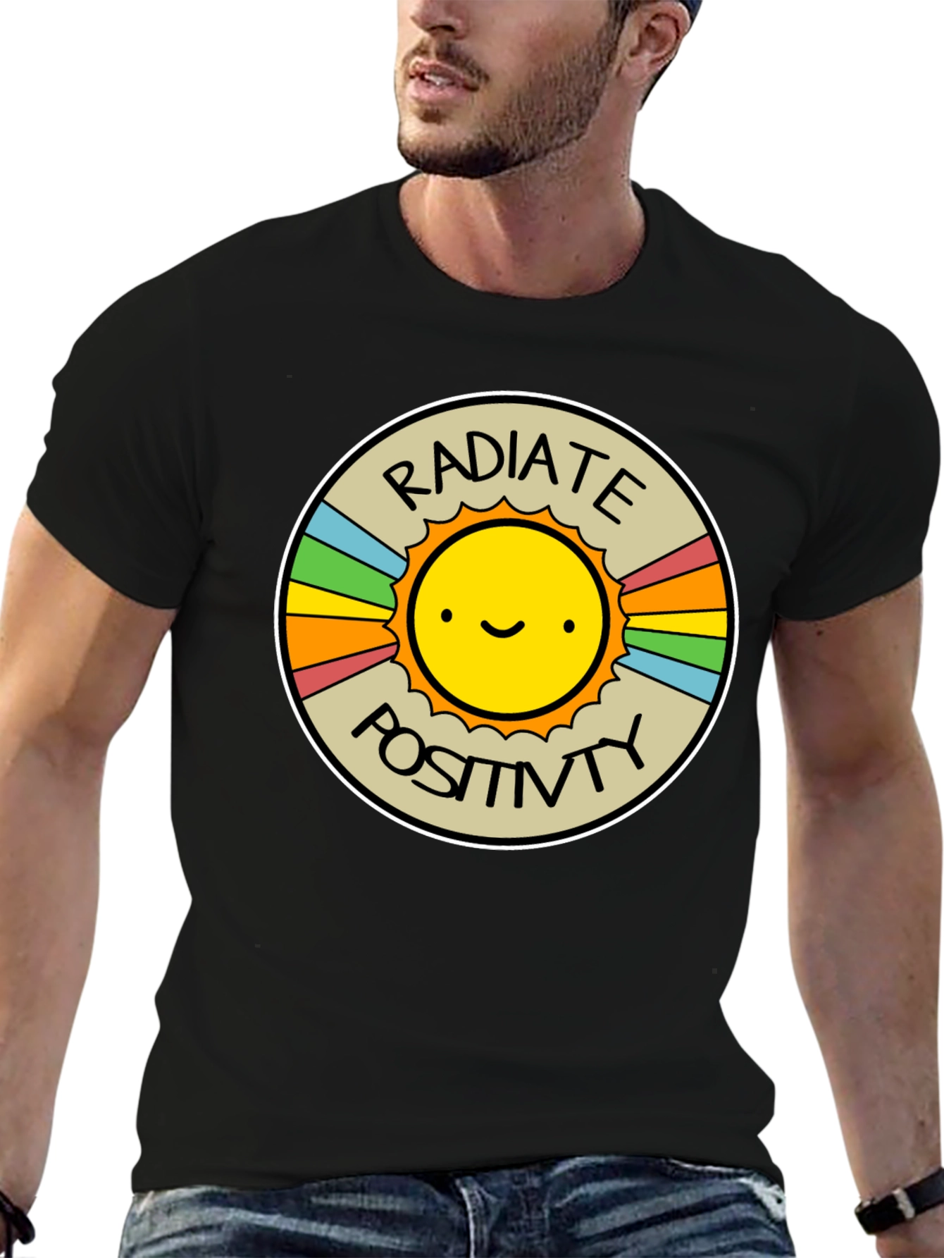 Radiate Positivity Graphic Print T-Shirt