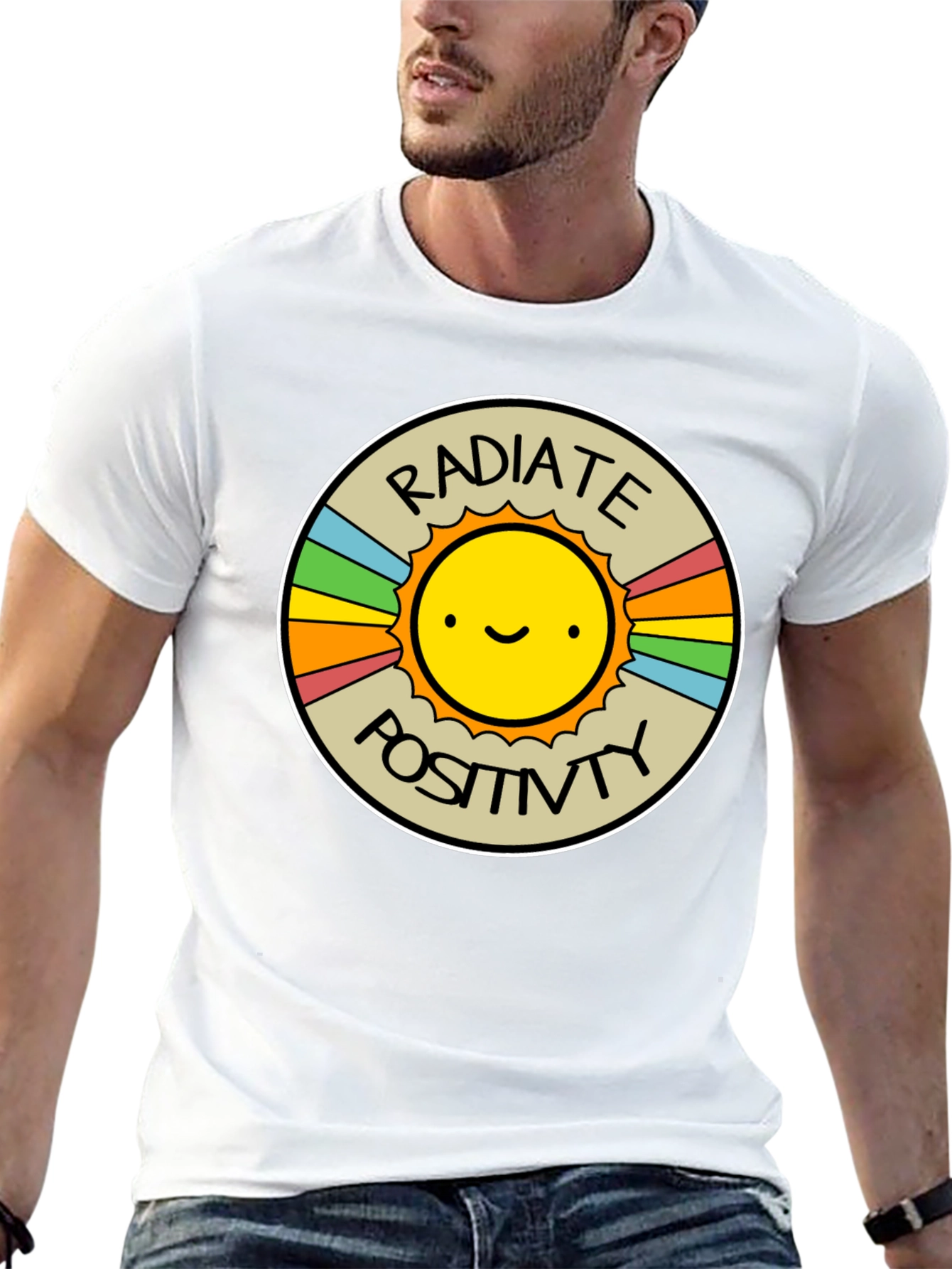 Radiate Positivity Graphic Print T-Shirt