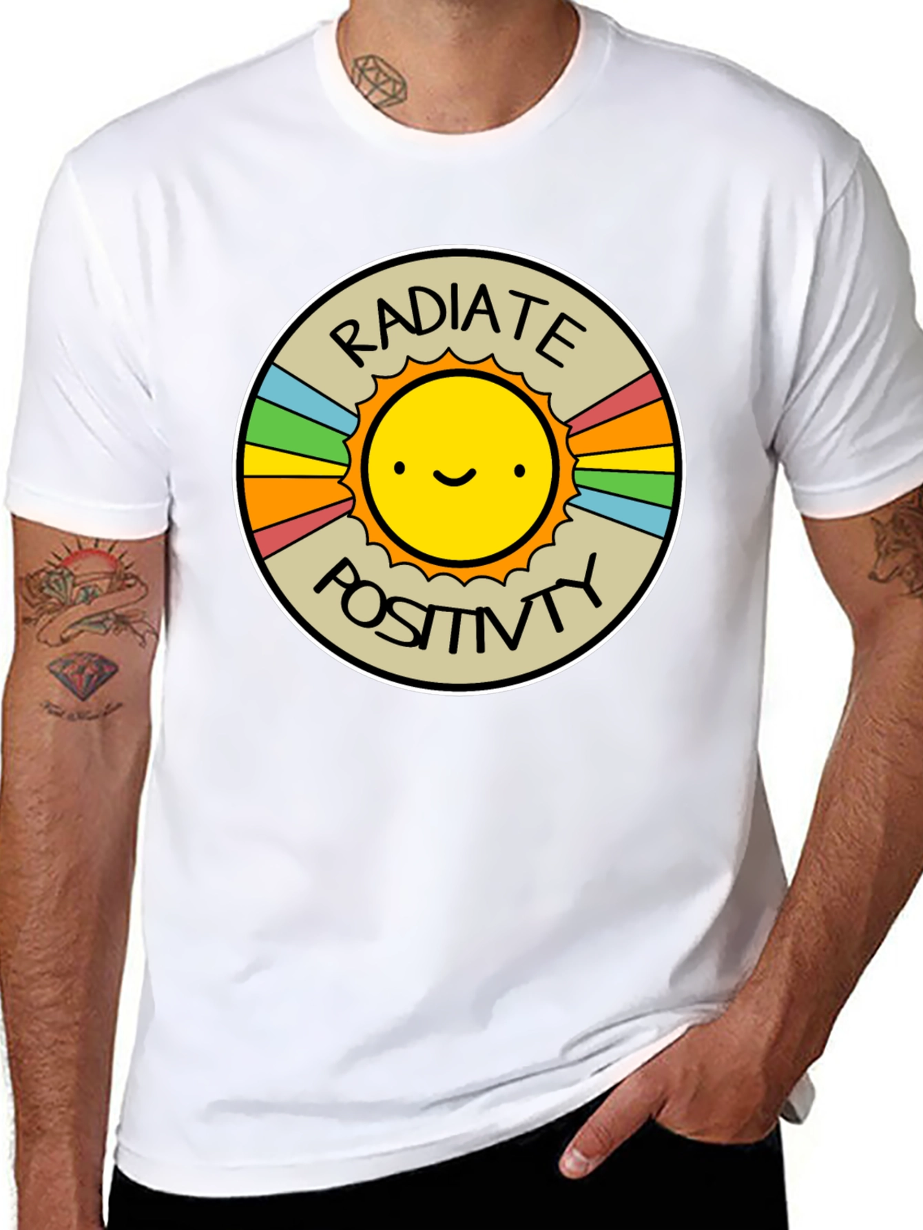 Radiate Positivity Graphic Print T-Shirt