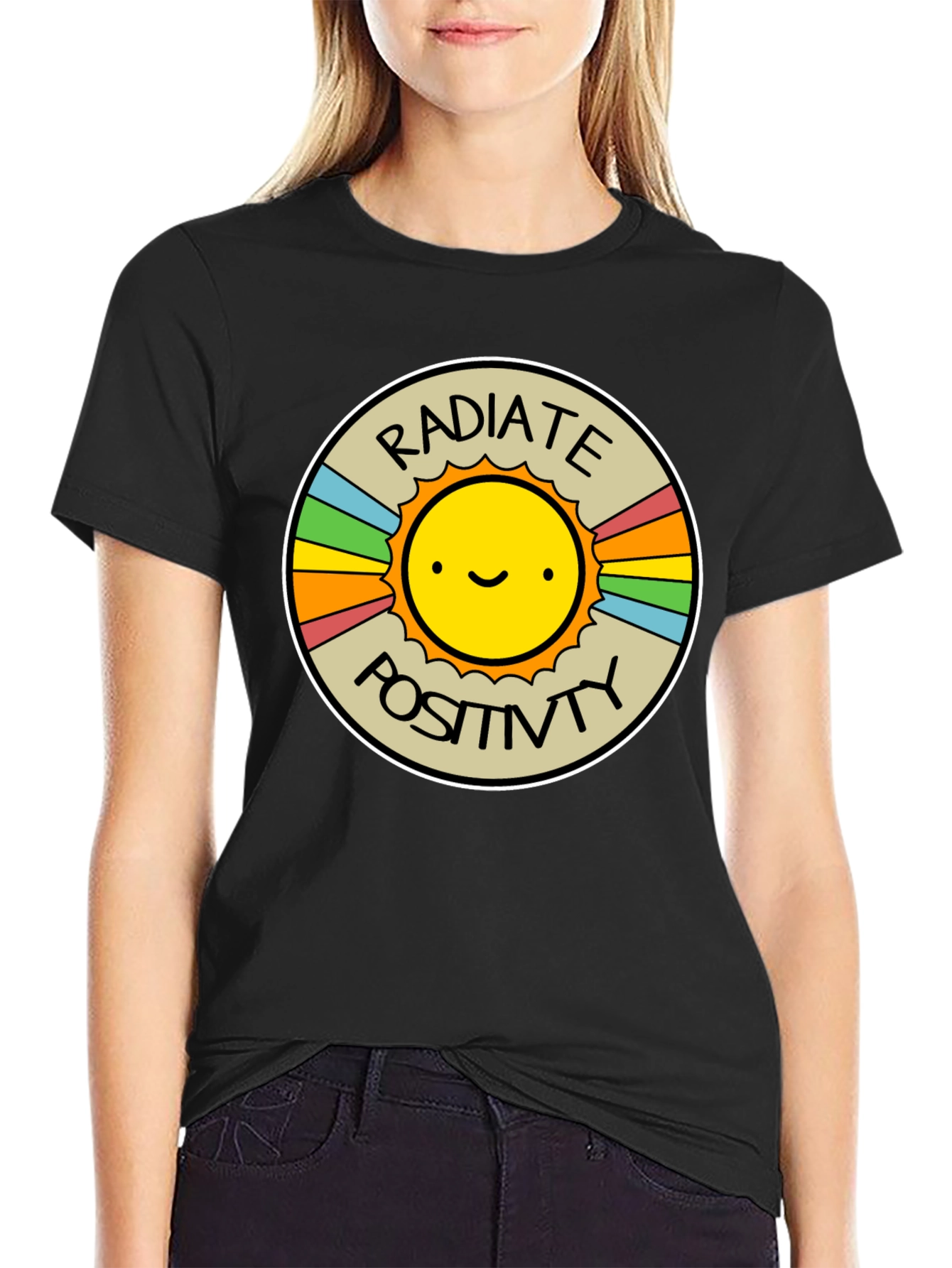 Radiate Positivity Graphic Print T-Shirt