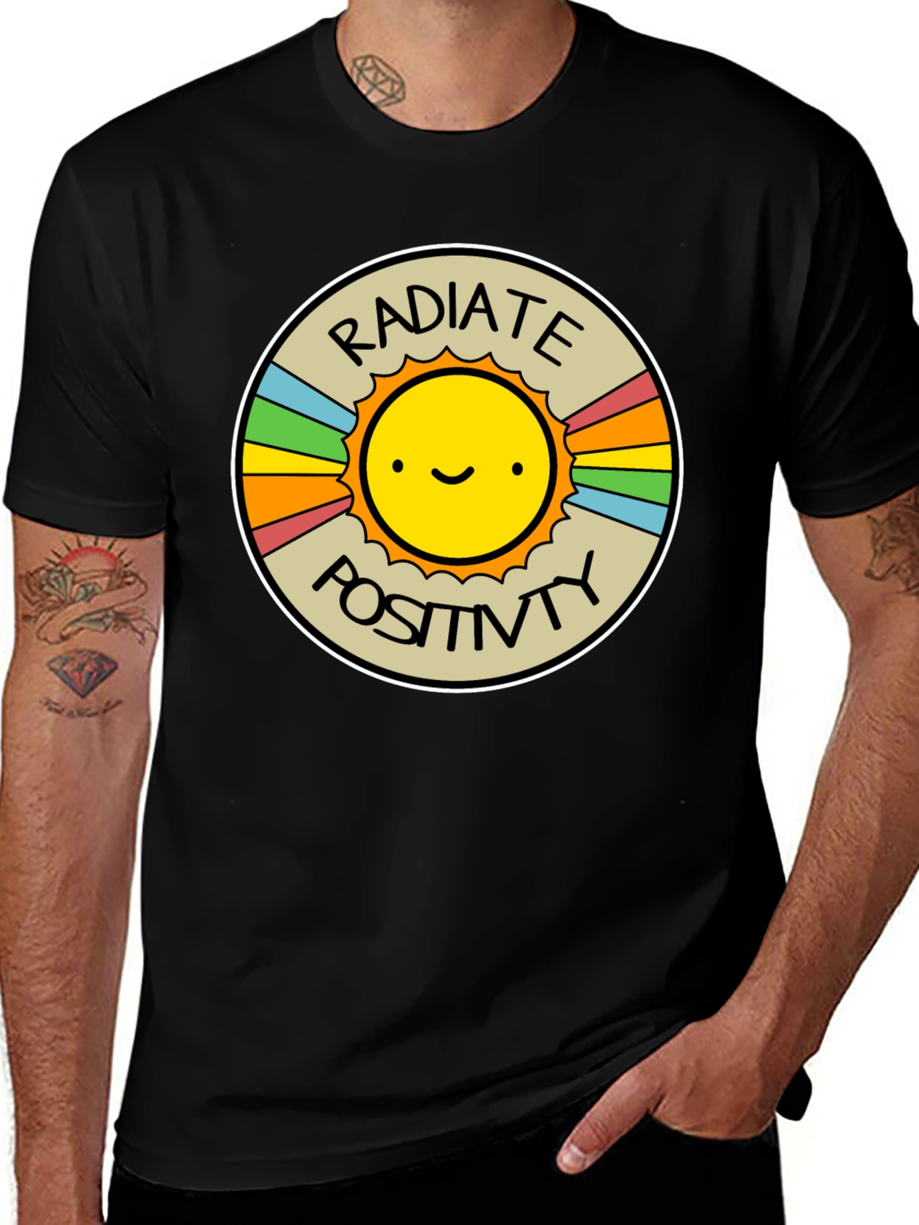 Radiate Positivity Graphic Print T-Shirt