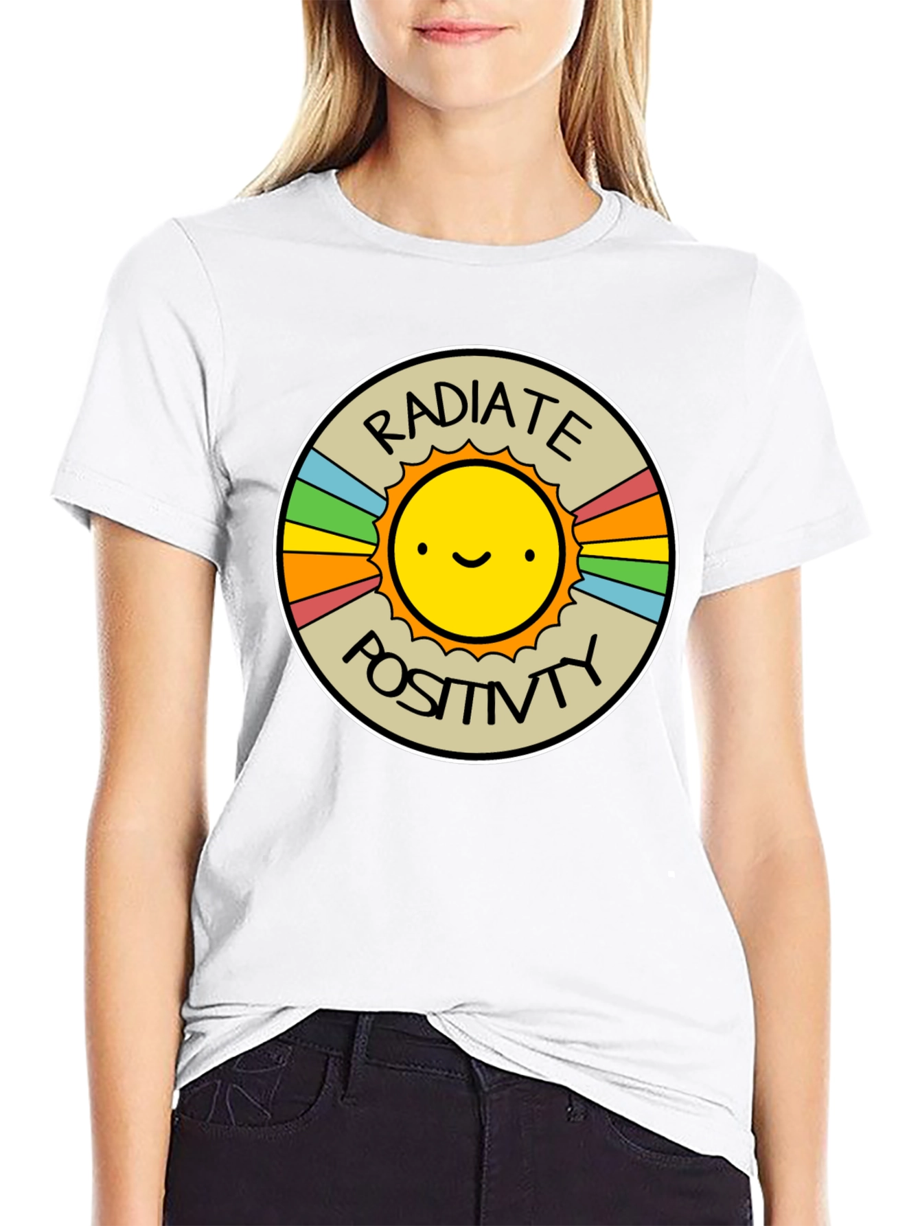 Radiate Positivity Graphic Print T-Shirt