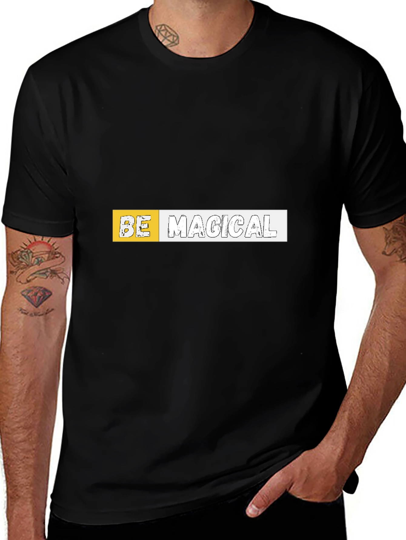 Be Magical Graphic Black Tee